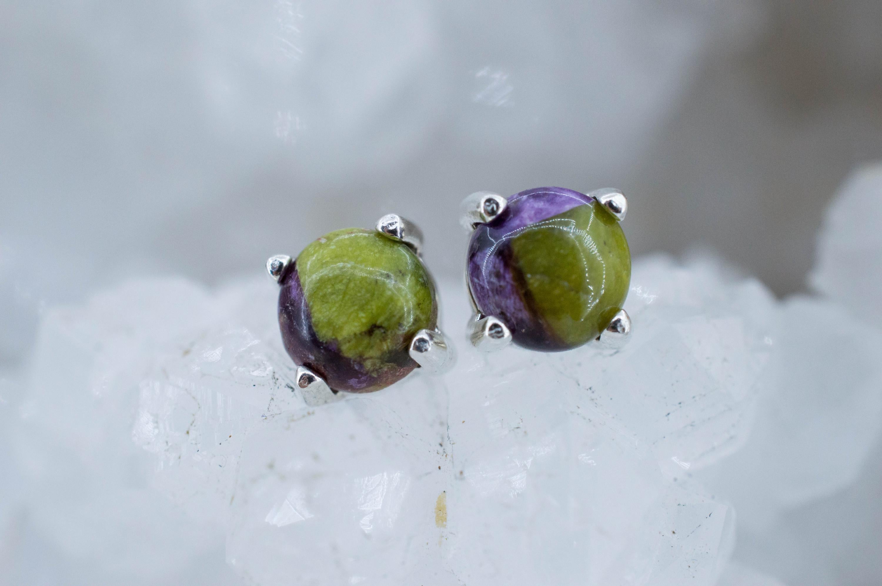 Stichtite Earrings; Genuine Untreated Australian Atlantisite 1.340cts