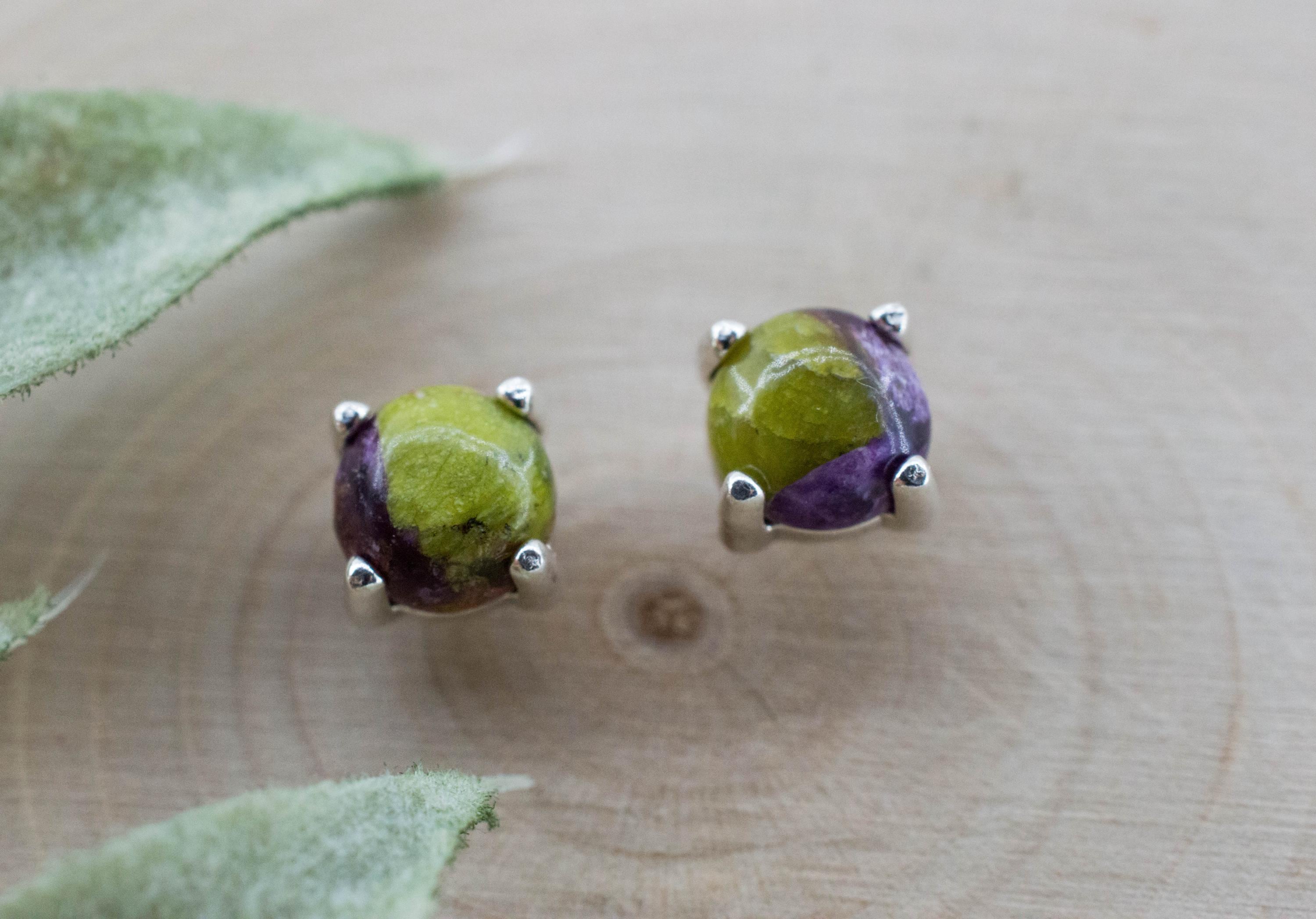 Stichtite Earrings; Genuine Untreated Australian Atlantisite 1.340cts