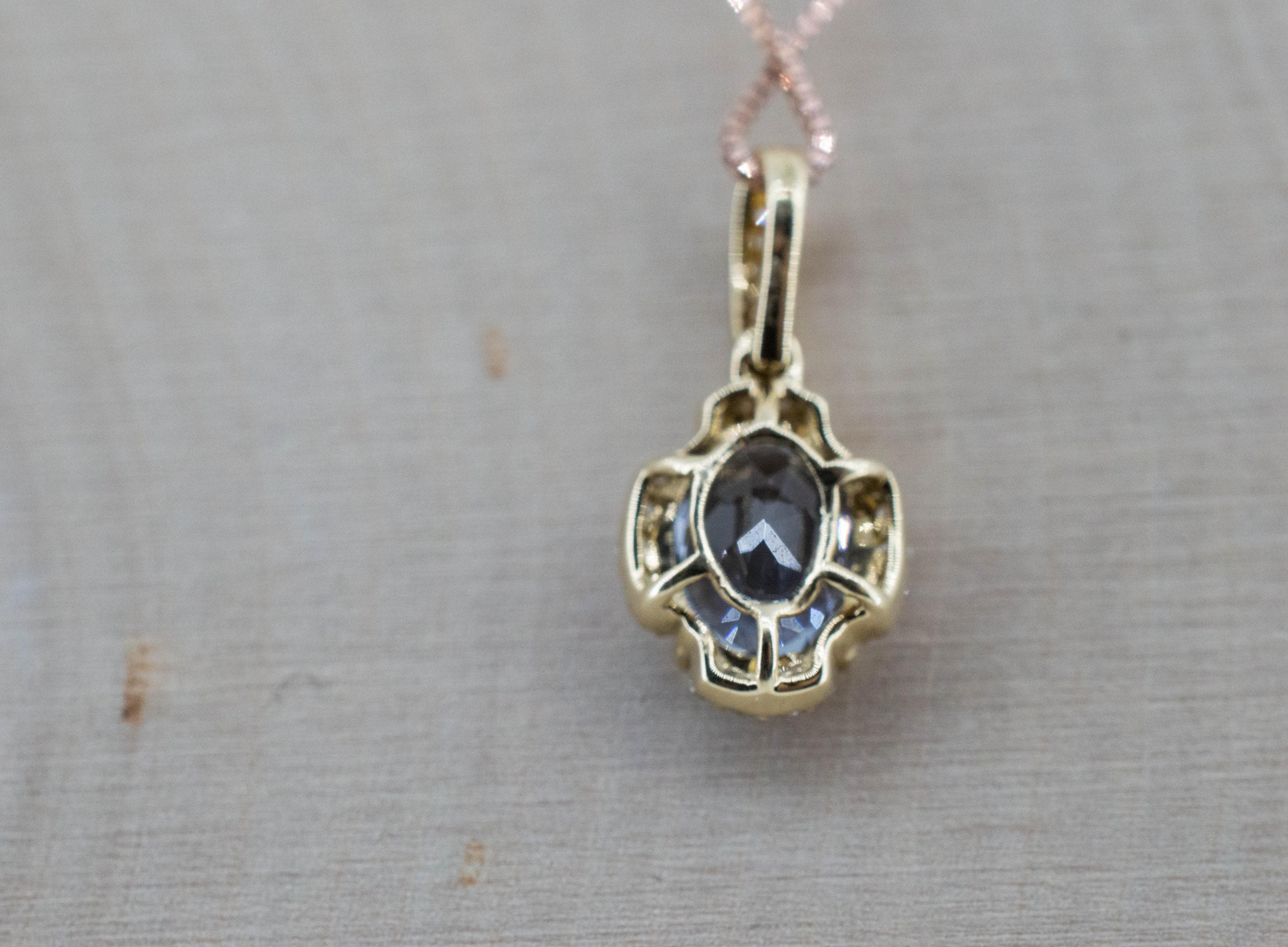 Gray Spinel Pendant; Natural Untreated Mozambique Spinel; 1.150cts
