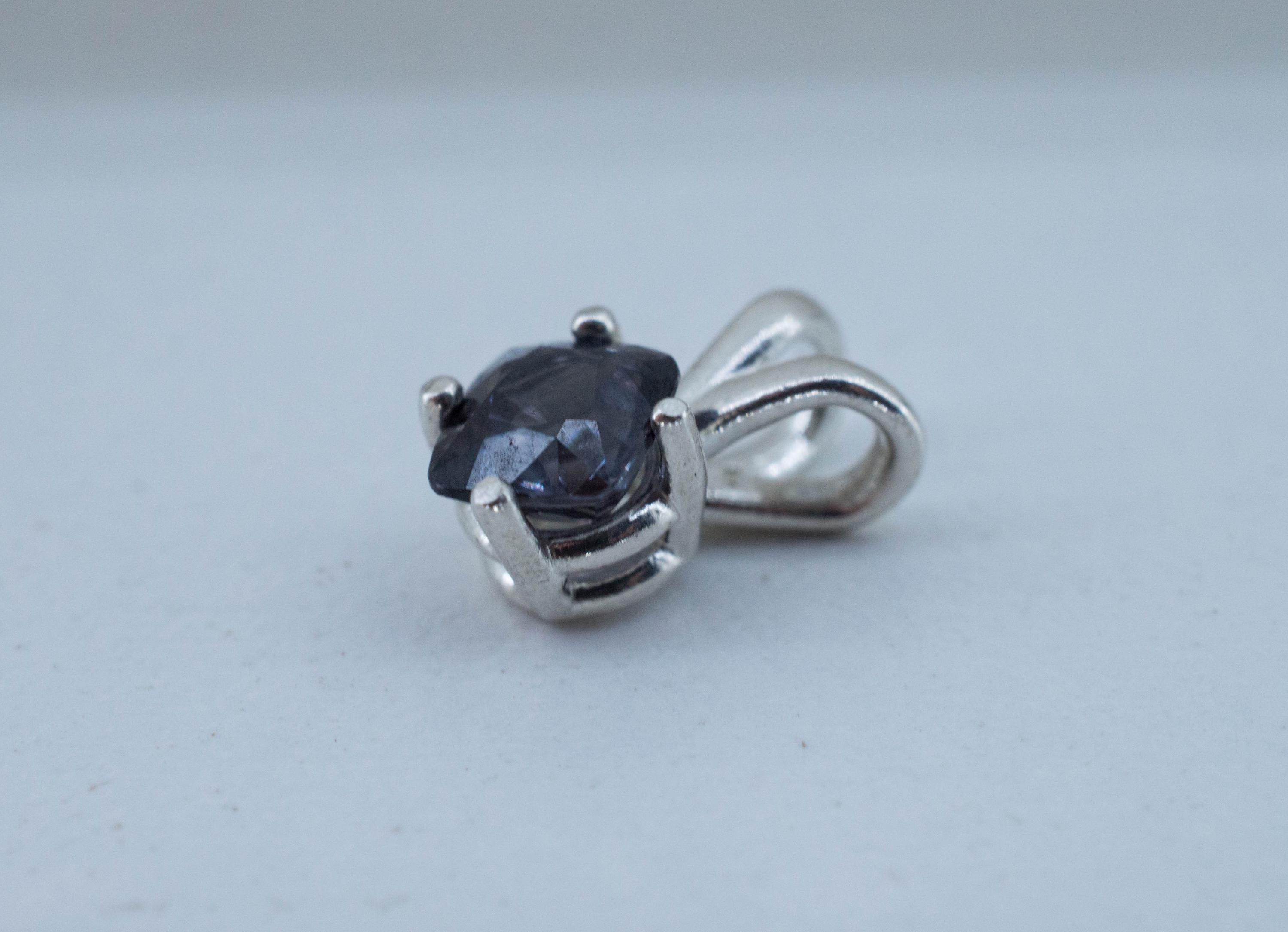 Gray Spinel Pendant; Natural Untreated Burma Spinel; 1.160cts