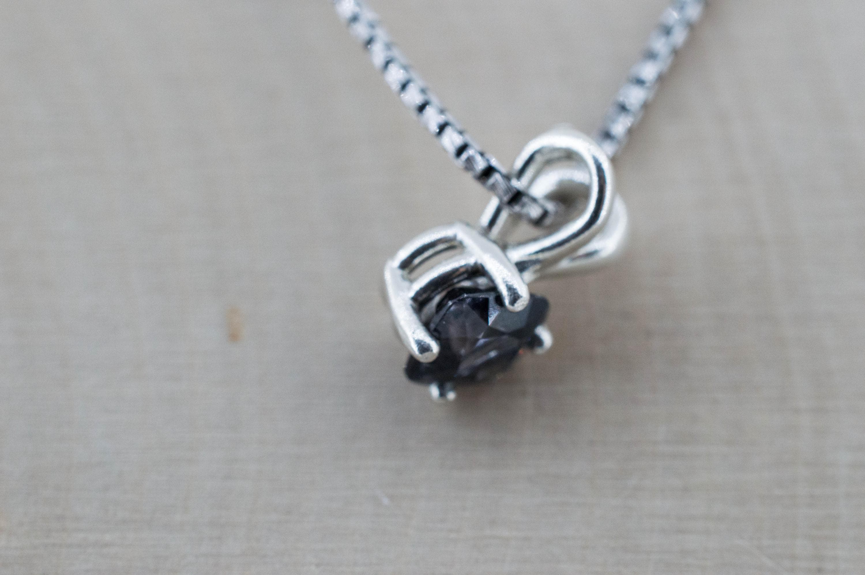 Gray Spinel Pendant; Natural Untreated Burma Spinel; 1.160cts