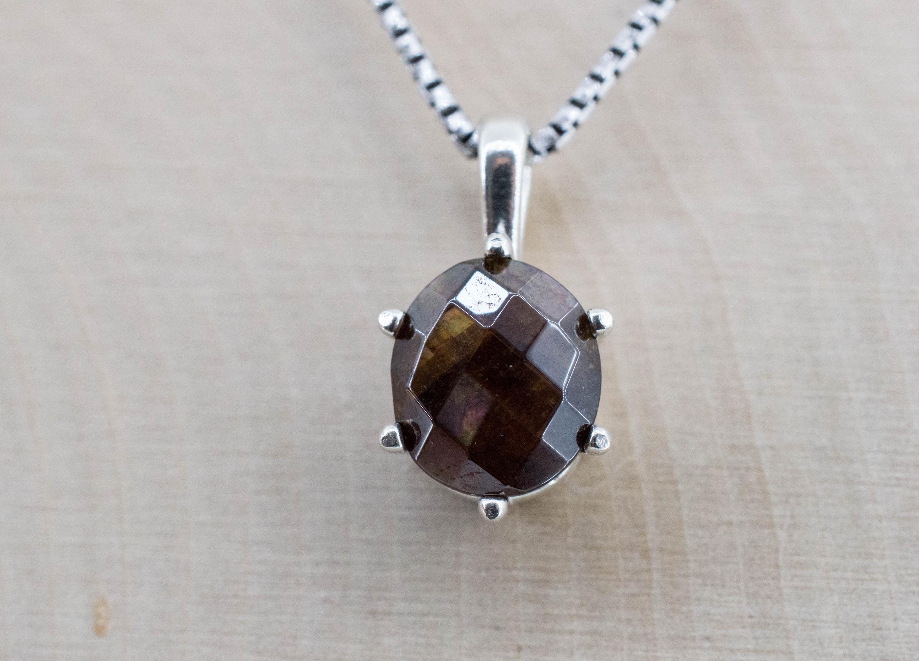 Rainbow Garnet Pendant, Natural Untreated Japan Andradite Garnet; 4.740cts - Mark Oliver Gems