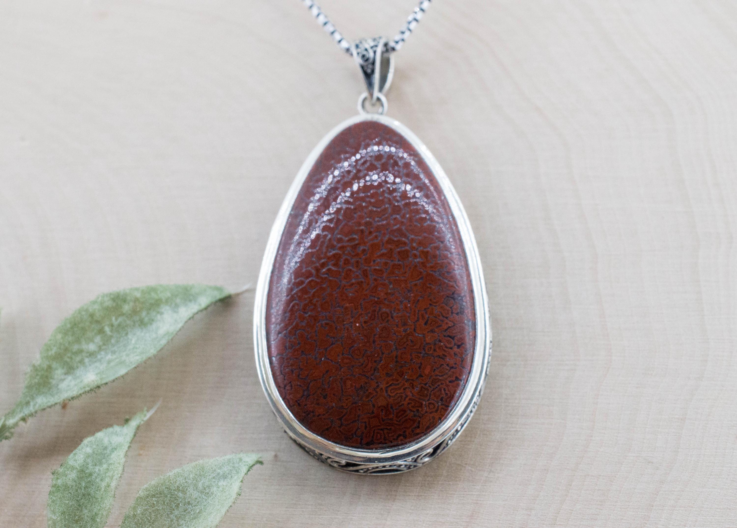 Dinosaur Bone Pendant; Natural Untreated Utah Dino Bone; 41x26mm
