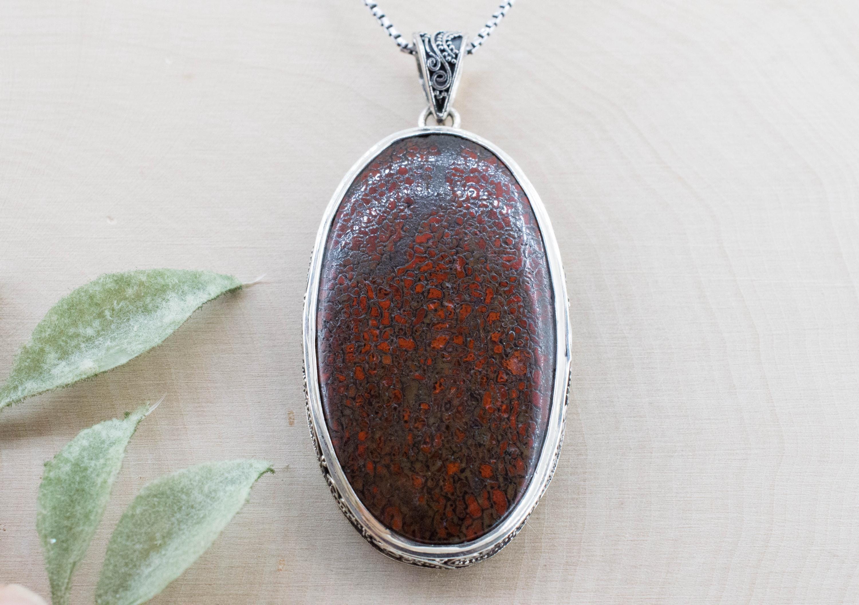 Dinosaur Bone Pendant; Natural Untreated Utah Dino Bone; 46x28mm