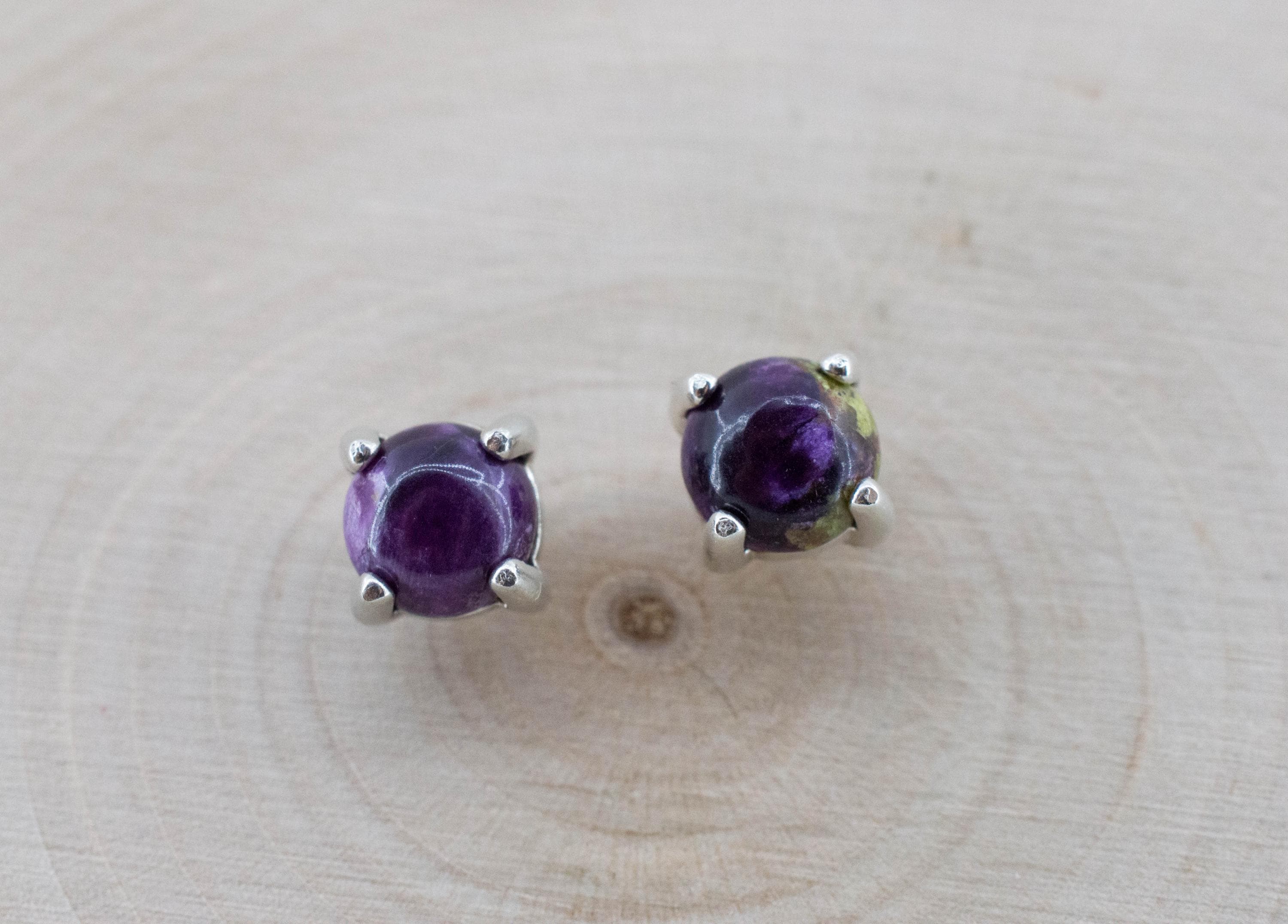 Stichtite Earrings; Genuine Untreated Australian Atlantisite 1.105cts