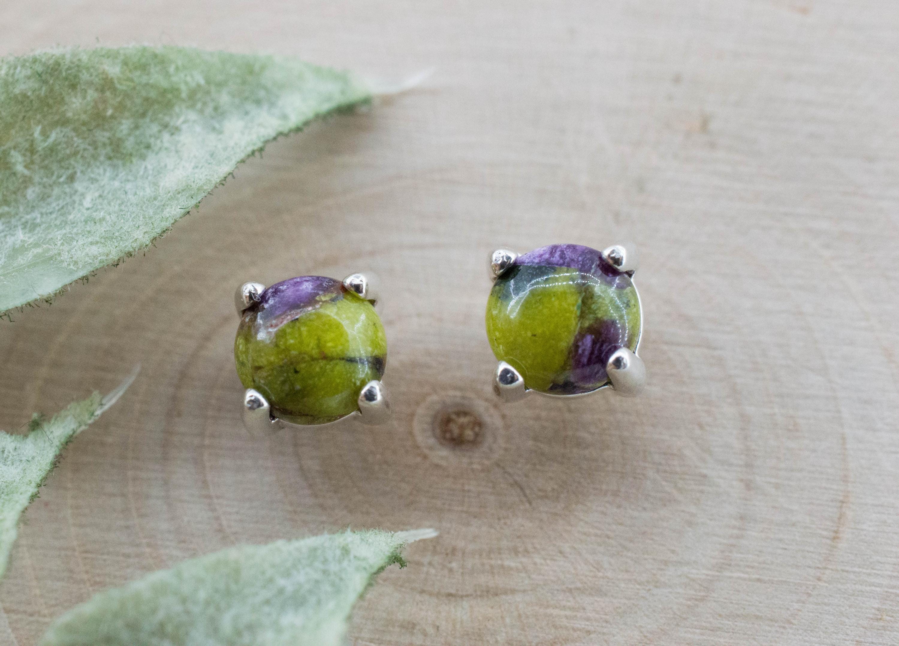 Stichtite Earrings; Genuine Untreated Australian Atlantisite 1.225cts