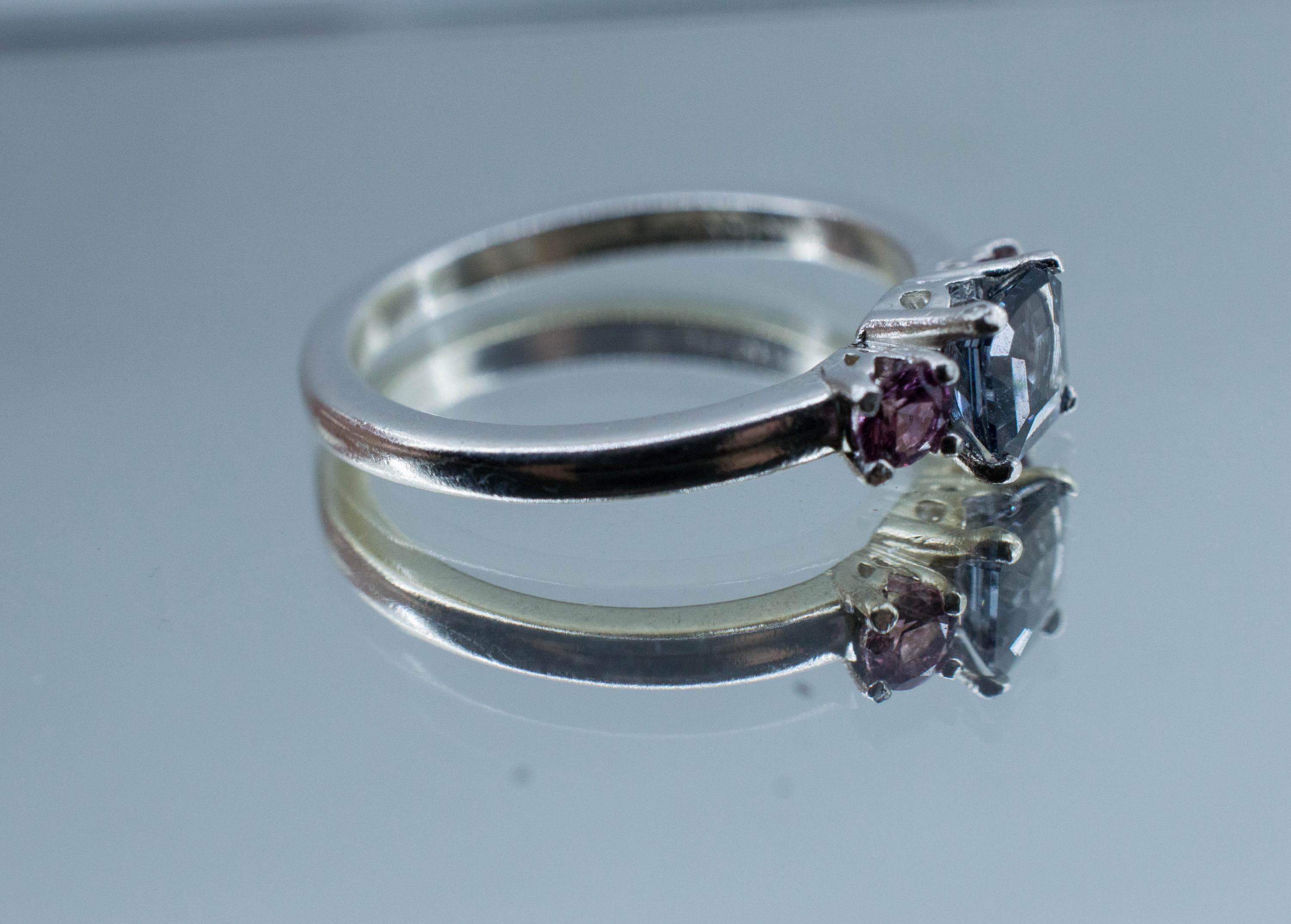 Gray Spinel Ring; Natural Untreated Mozambique and Vietnam Spinel