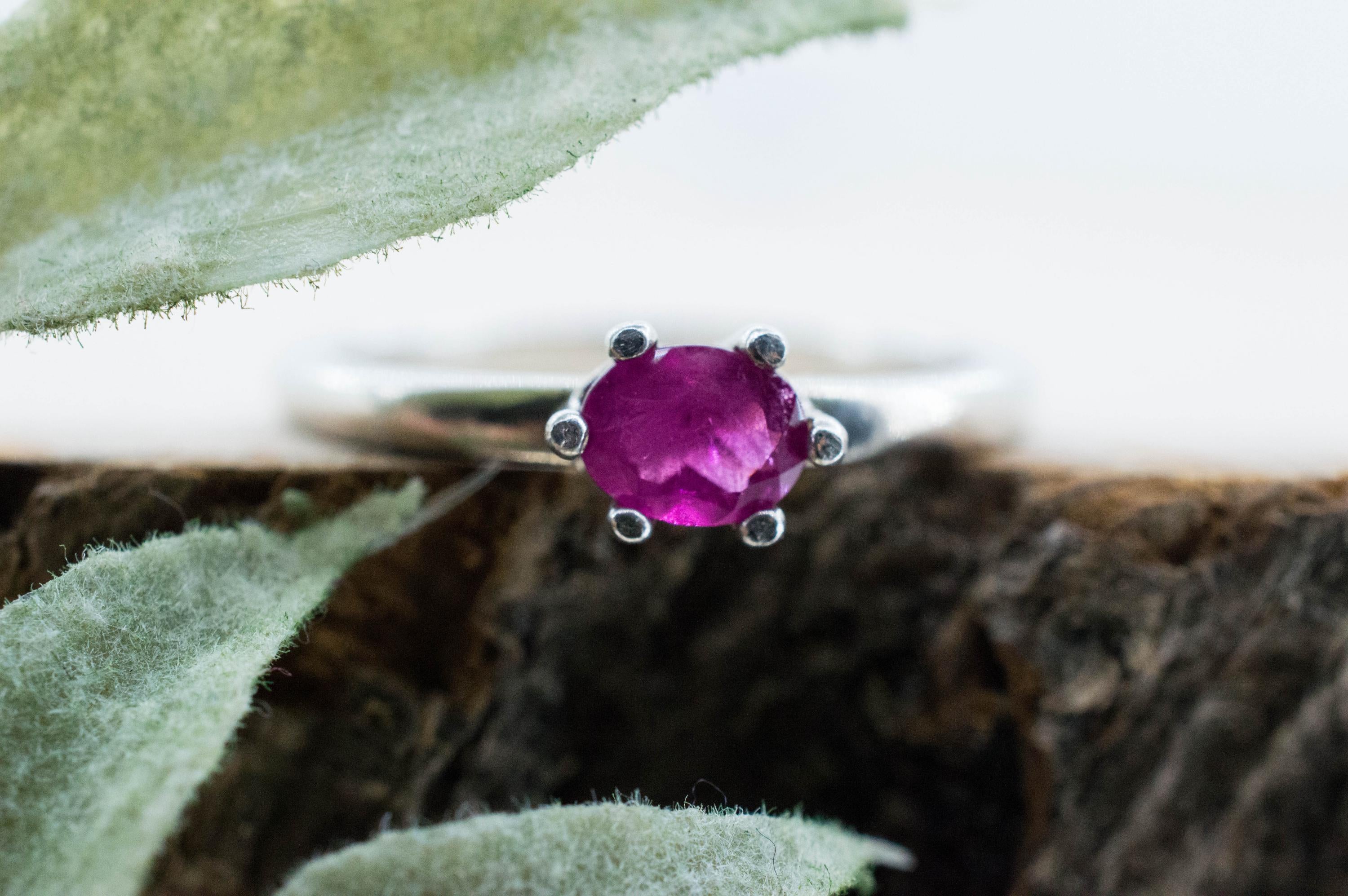 Red Beryl Ring; Natural Untreated USA Bixbite; 0.240cts