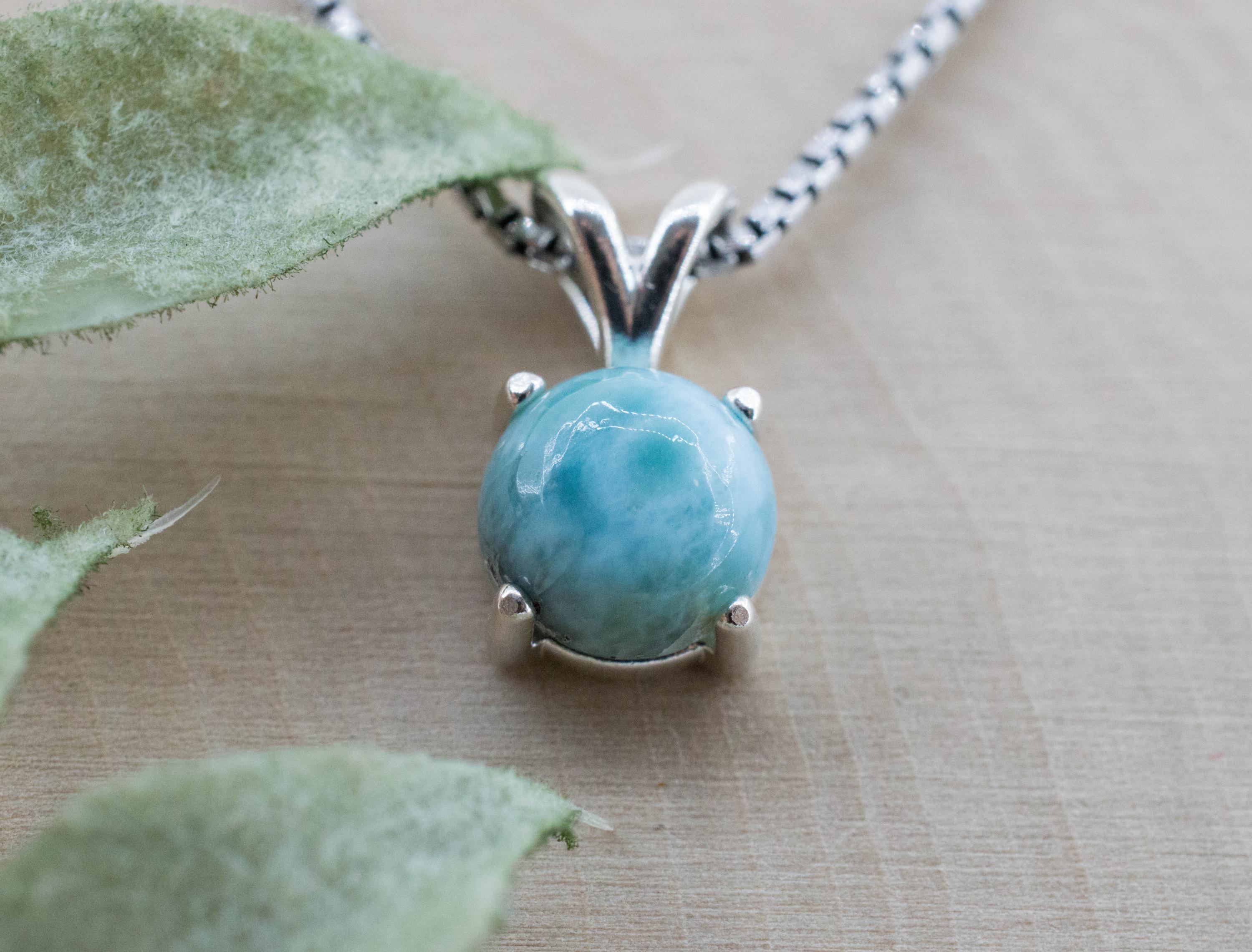 Larimar Pendant, Natural Untreated Dominican Republic Larimar, 2.330cts
