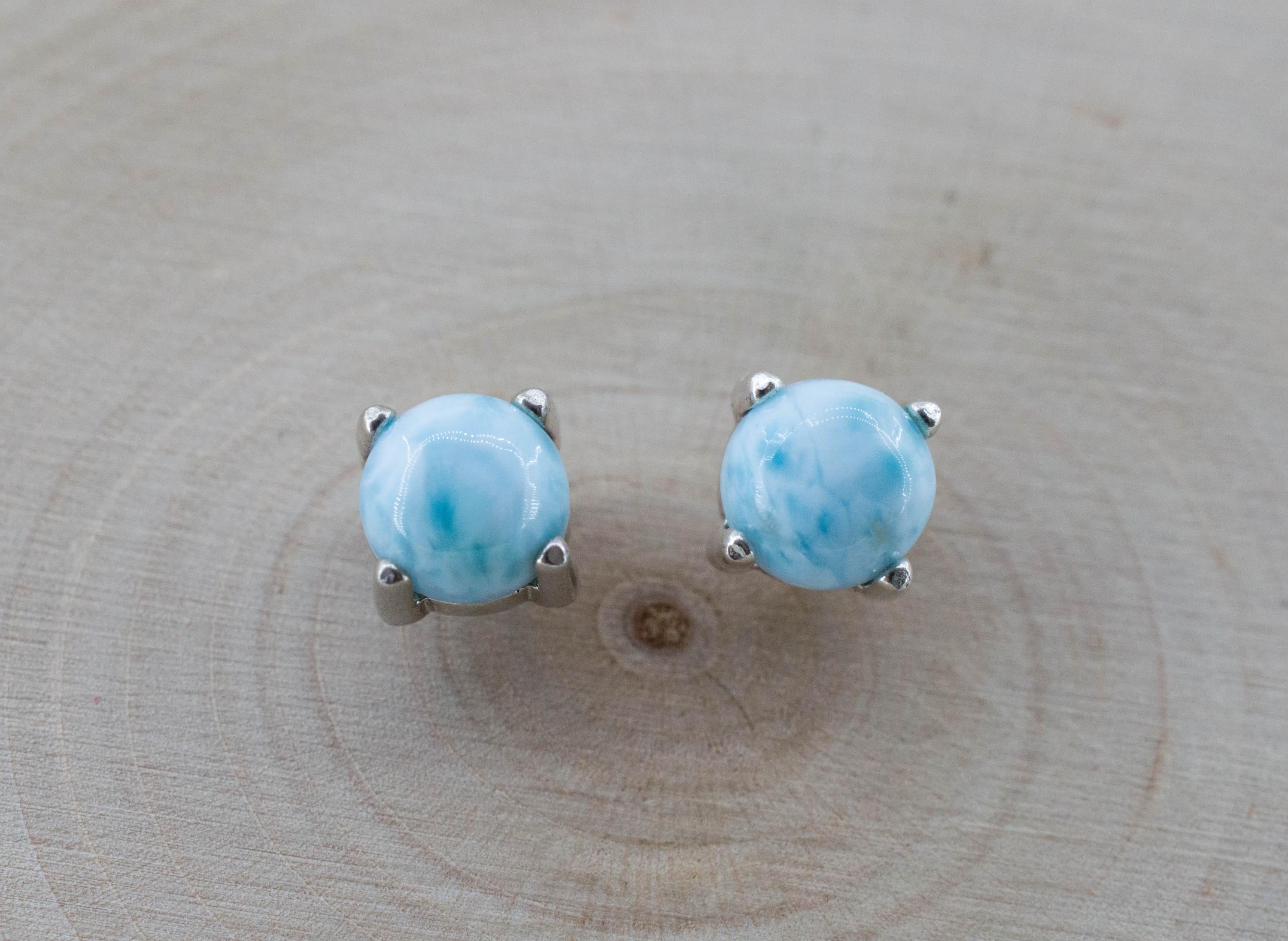 Larimar Earrings; Genuine Untreated Dominican Republic Larimar; 2.295cts
