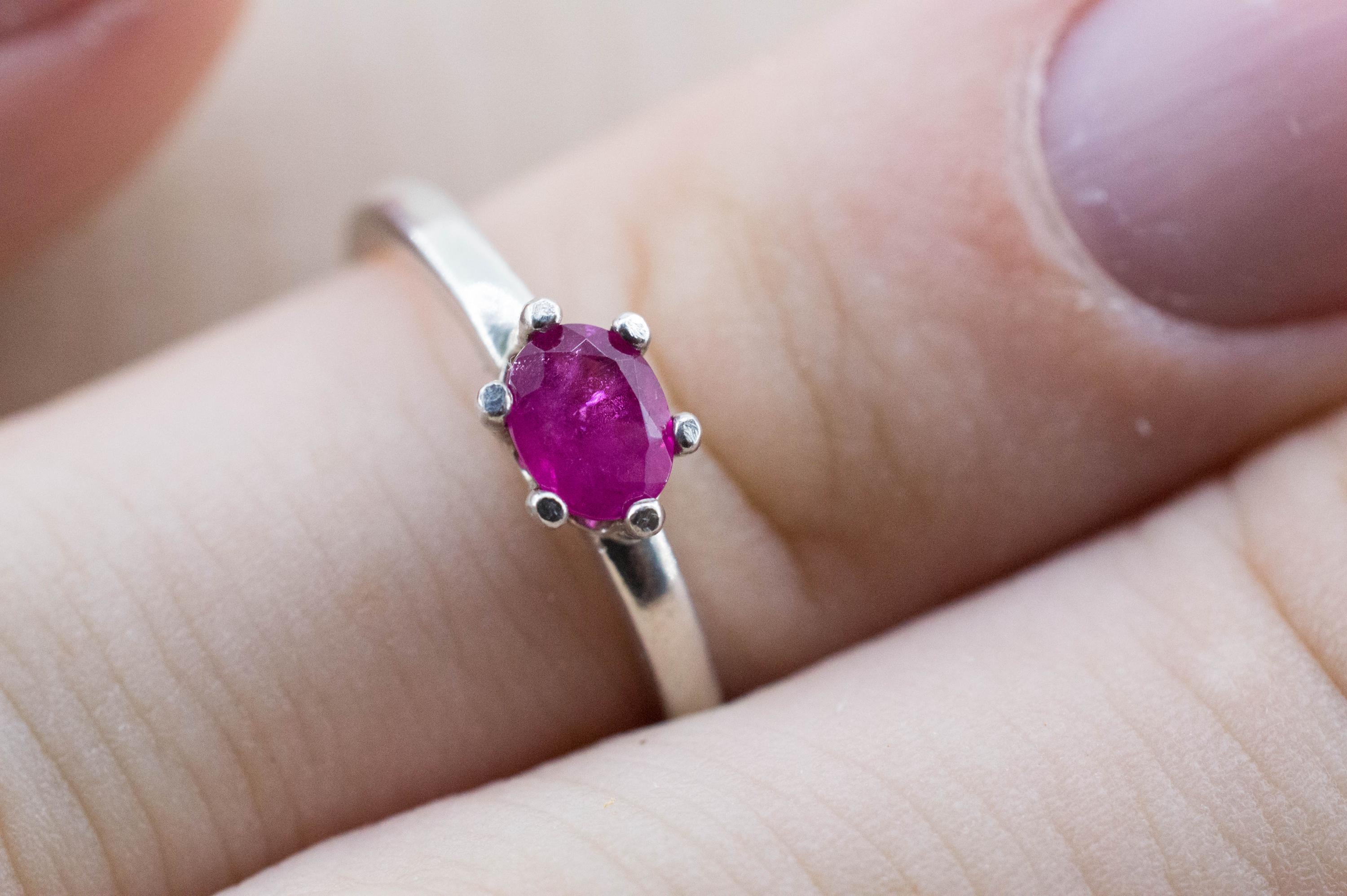 Red Beryl Ring; Natural Untreated USA Bixbite; 0.240cts