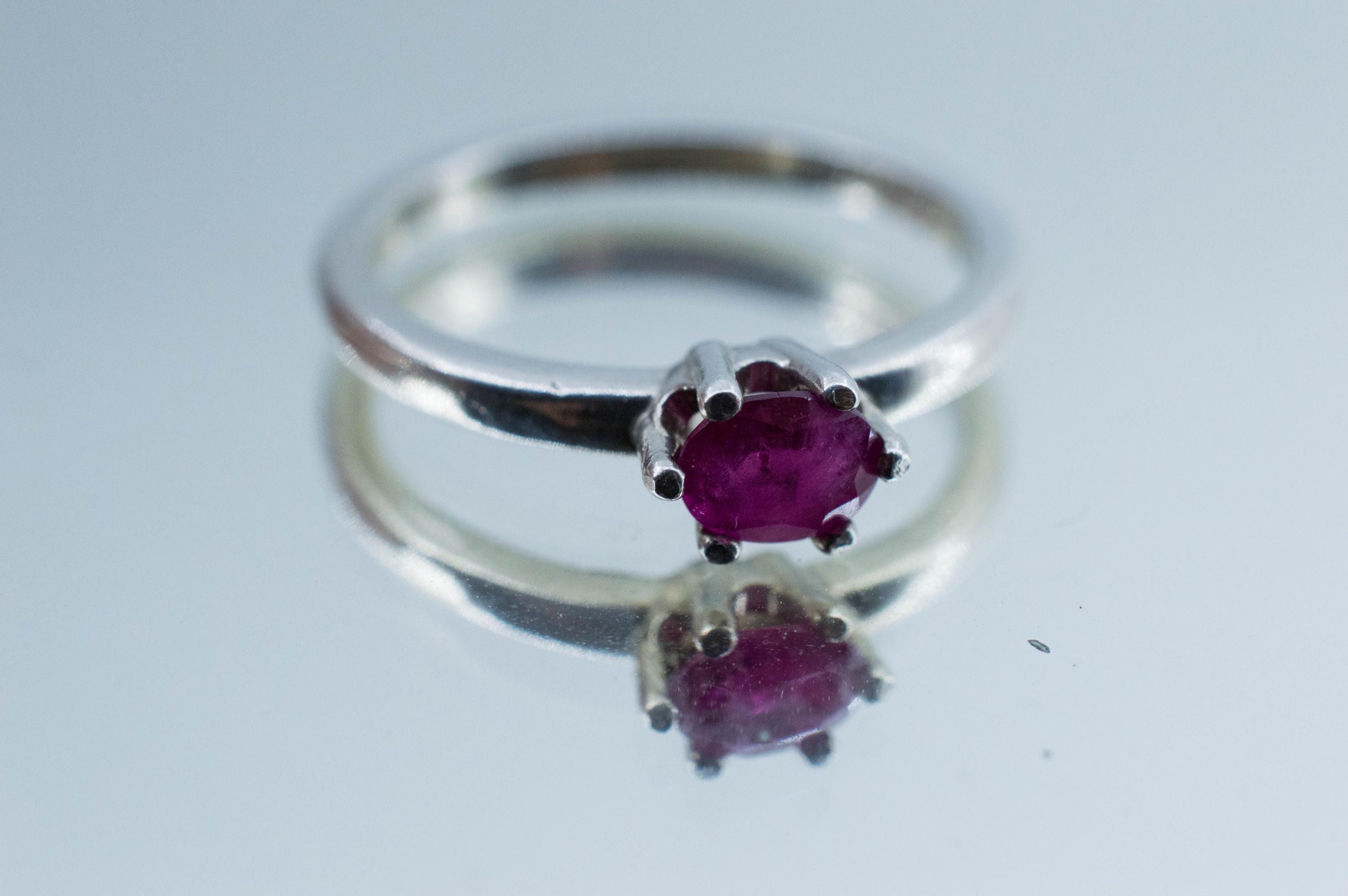 Red Beryl Ring; Natural Untreated USA Bixbite; 0.240cts