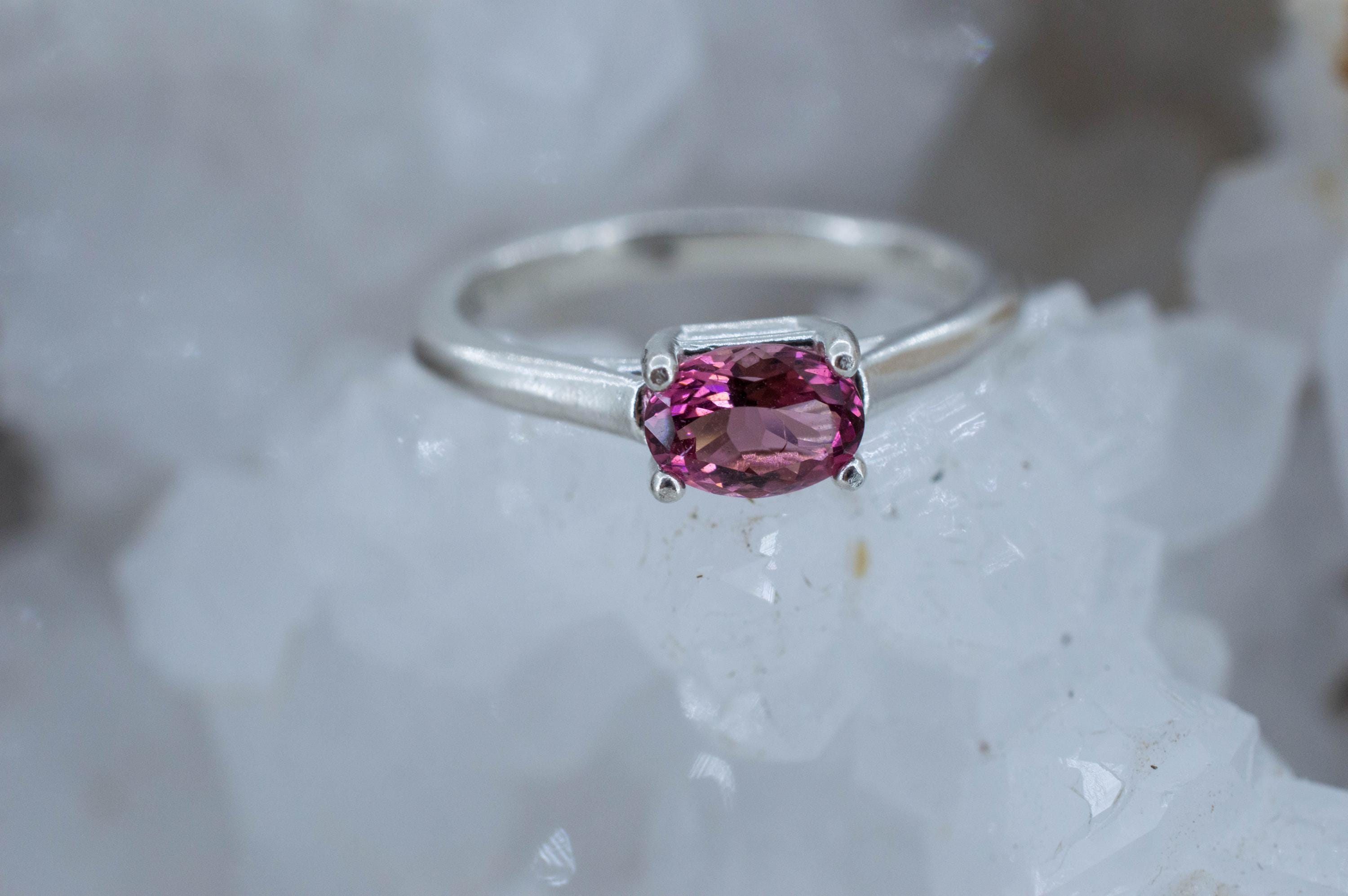 Pink Tourmaline Ring, Natural Untreated San Diego Tourmaline; 0.685cts