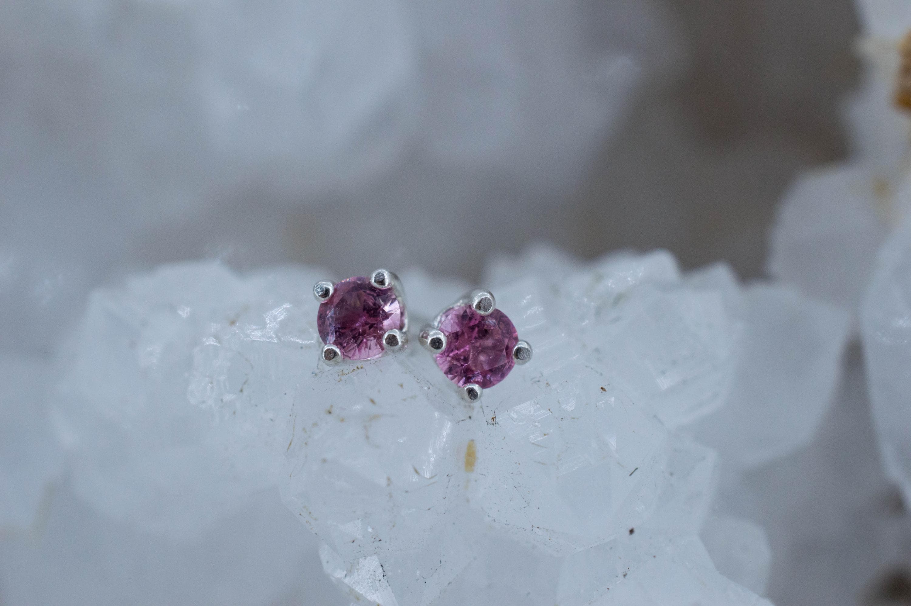 Pink Tourmaline Earrings; Natural Untreated San Diego Tourmaline; 0.285ctw