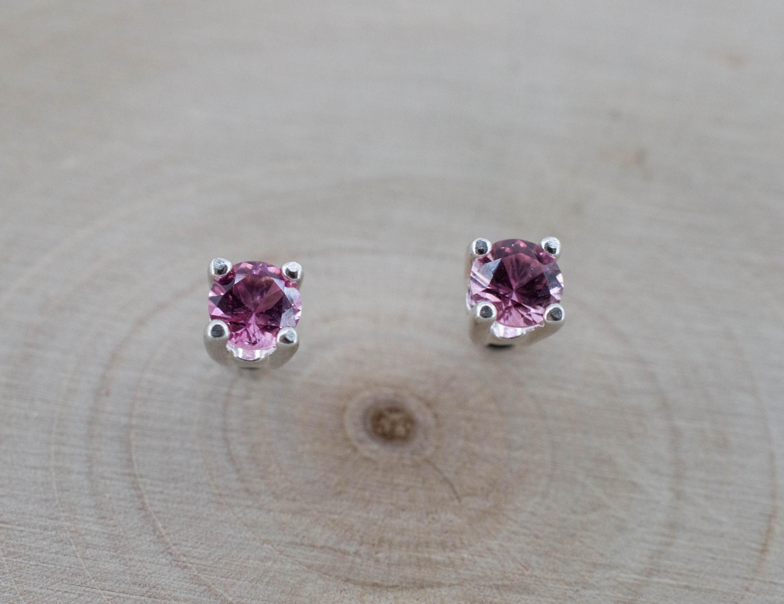 Pink Tourmaline Earrings; Natural Untreated San Diego Tourmaline; 0.290ctw