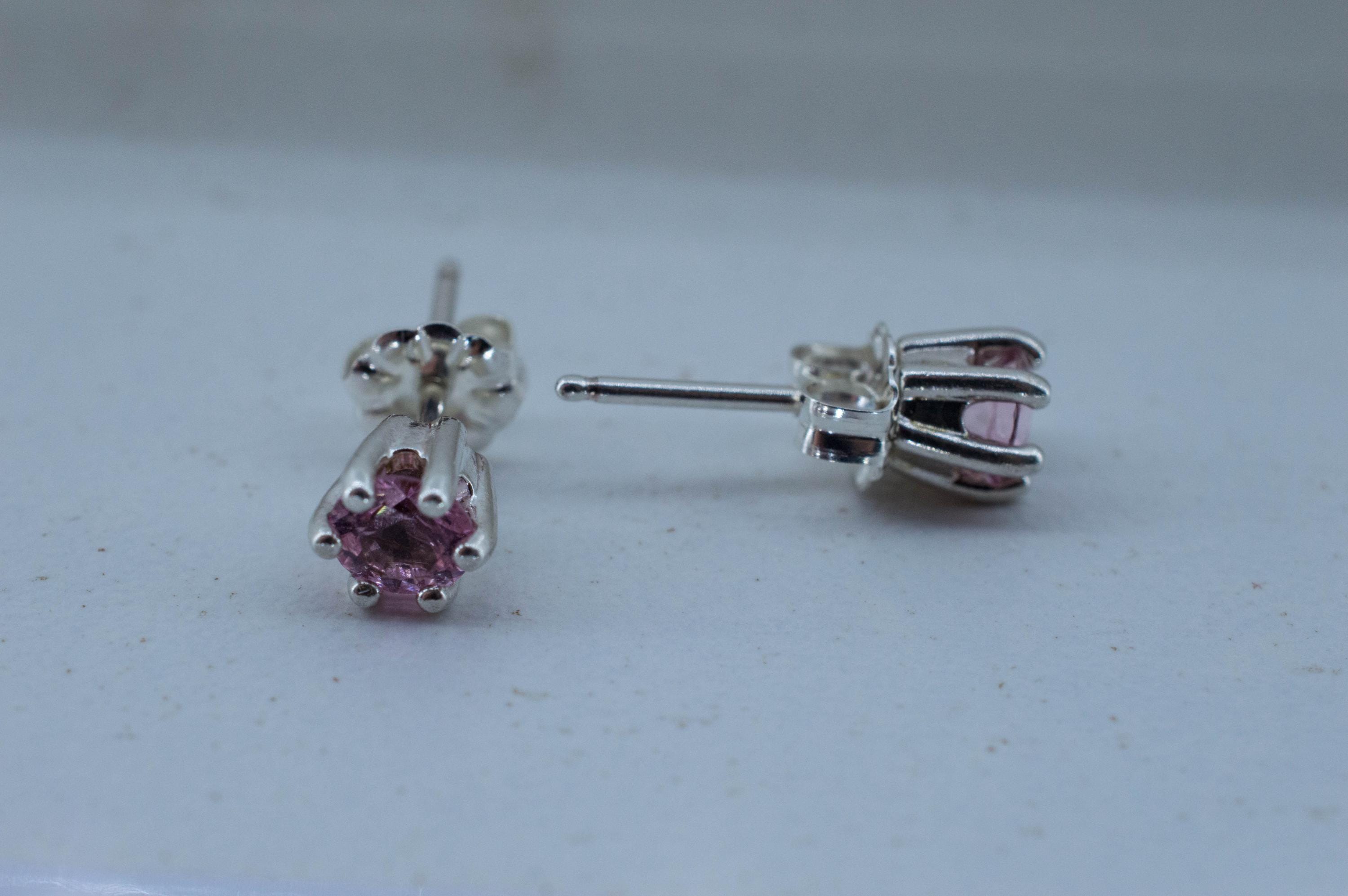 Pink Tourmaline Earrings; Natural Untreated San Diego Tourmaline; 0.620ctw