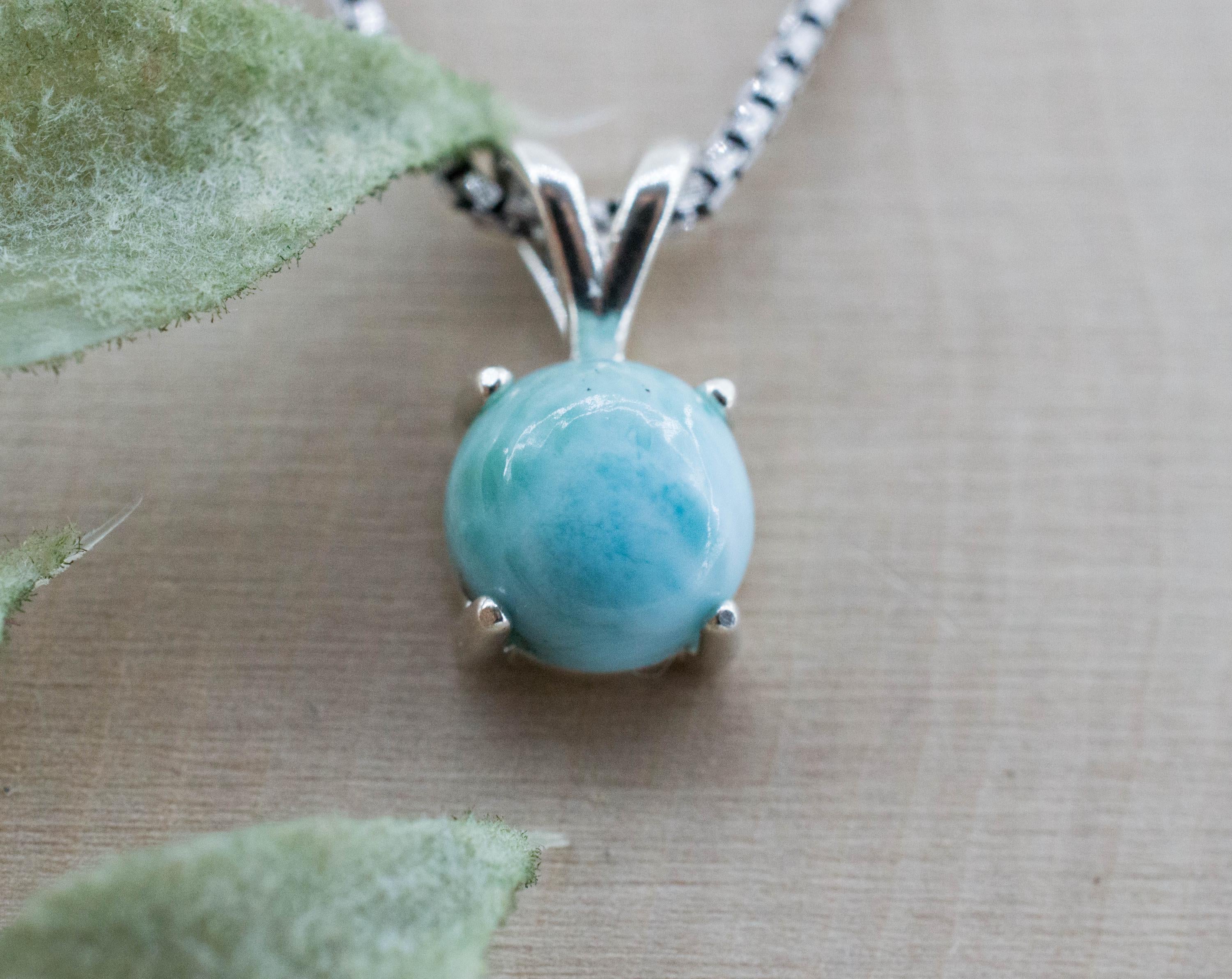 Larimar Pendant, Natural Untreated Dominican Republic Larimar, 2.245cts