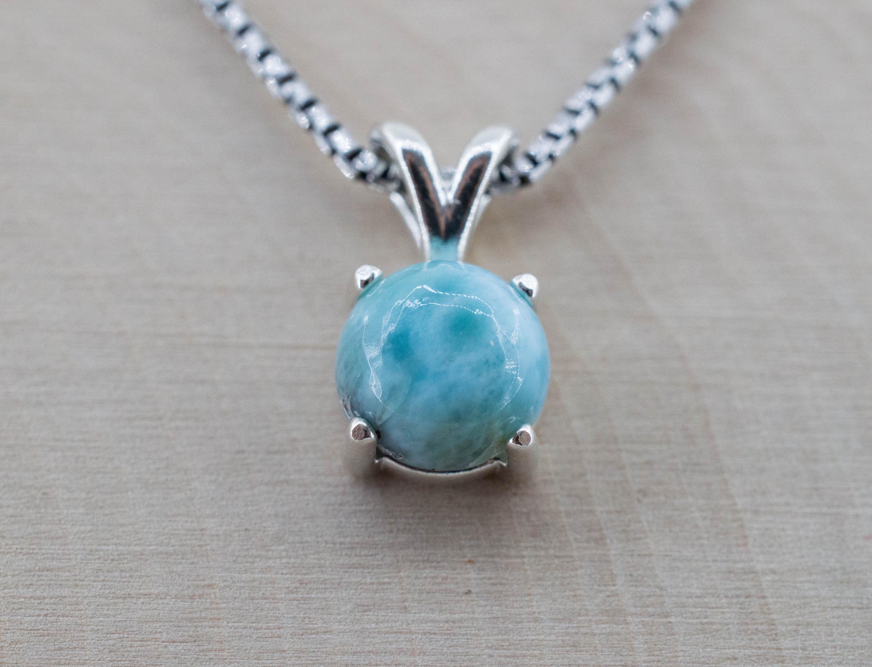 Larimar Pendant, Natural Untreated Dominican Republic Larimar, 2.330cts