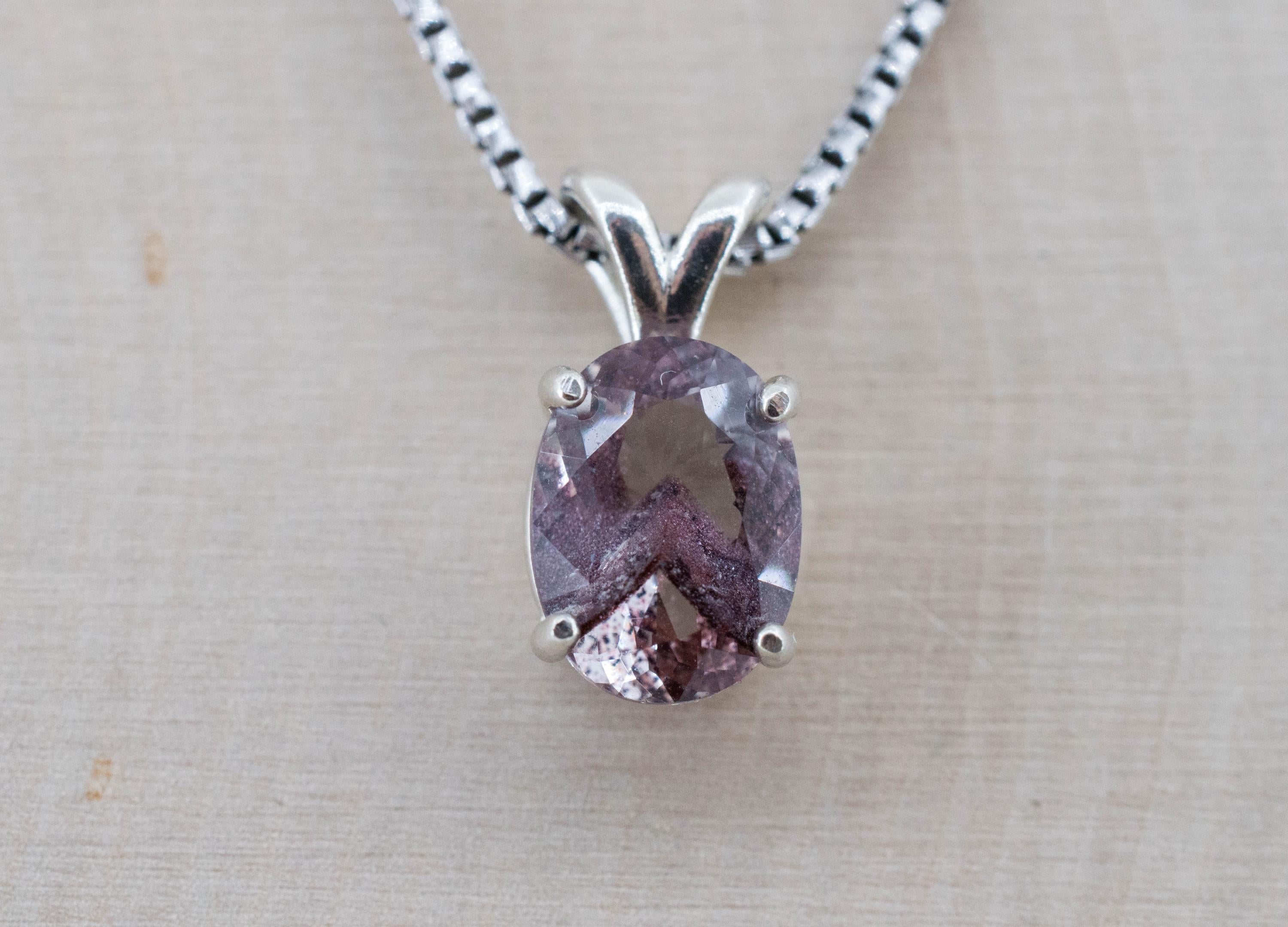Hematite Quartz Pendant; Natural Untreated India Sunset Phantom Quartz; 2.225cts