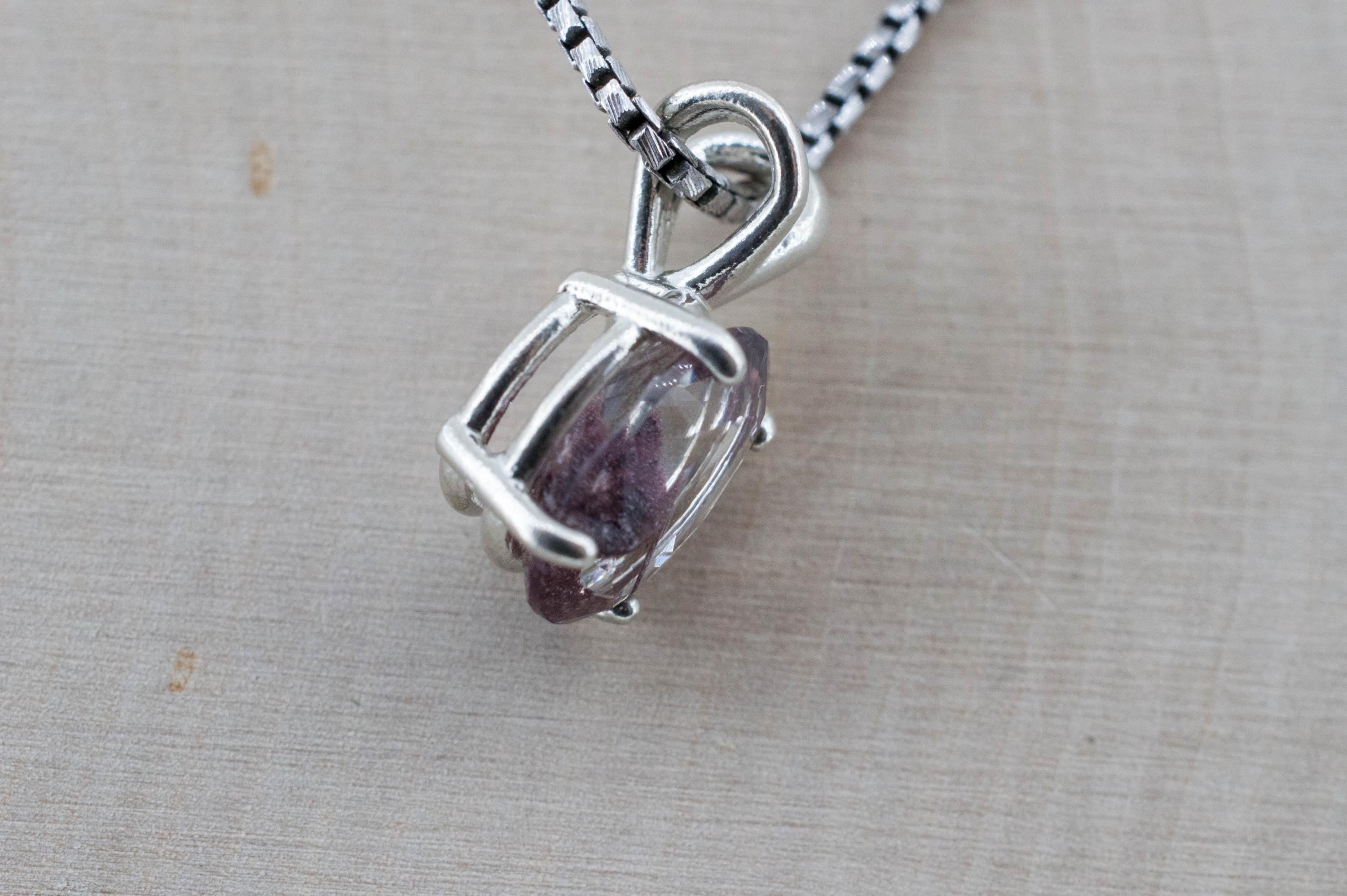 Hematite Quartz Pendant; Natural Untreated India Sunset Phantom Quartz; 2.225cts