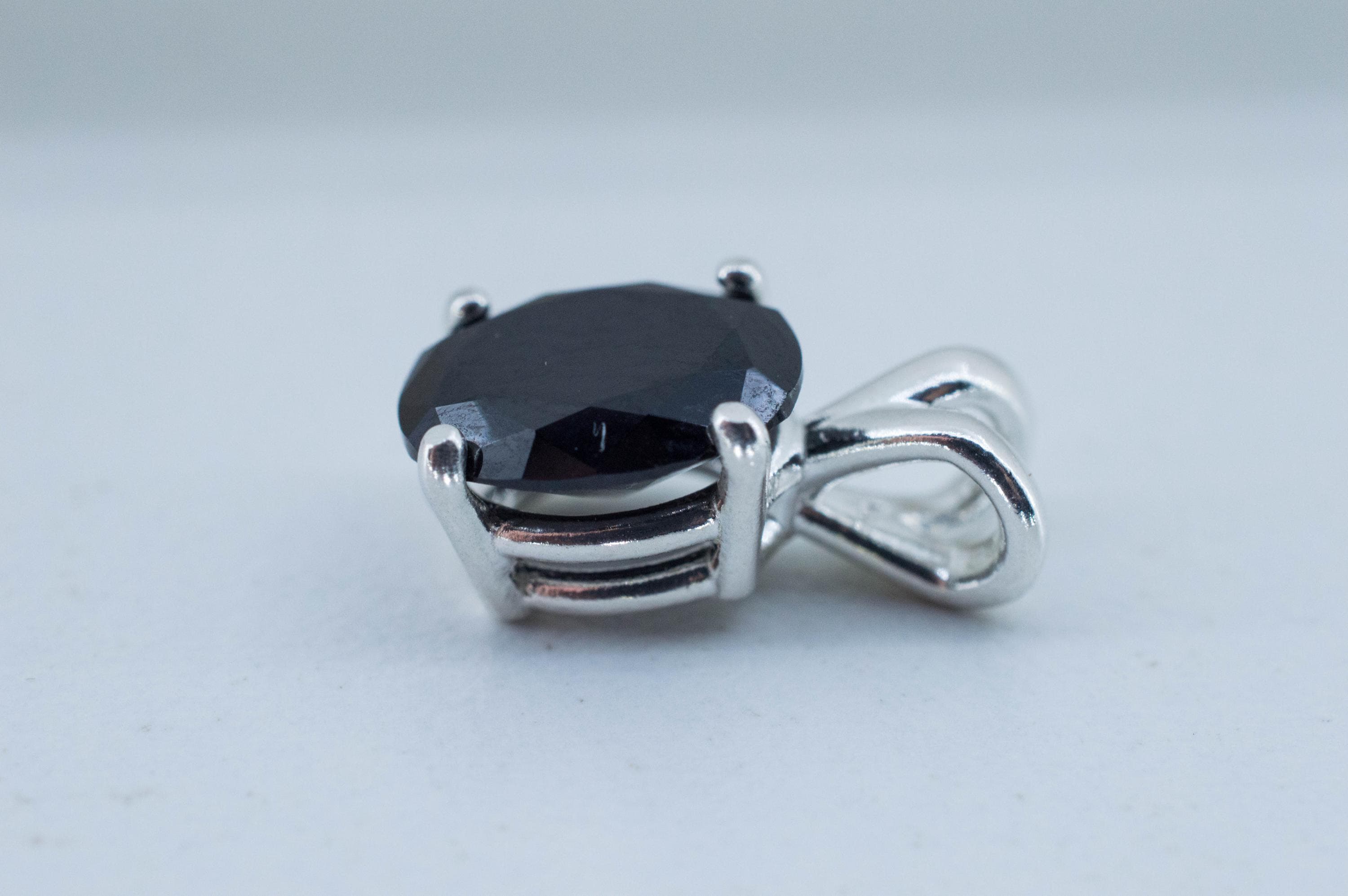 Black Spinel Pendant; Natural Untreated Thailand Spinel; 2.875cts