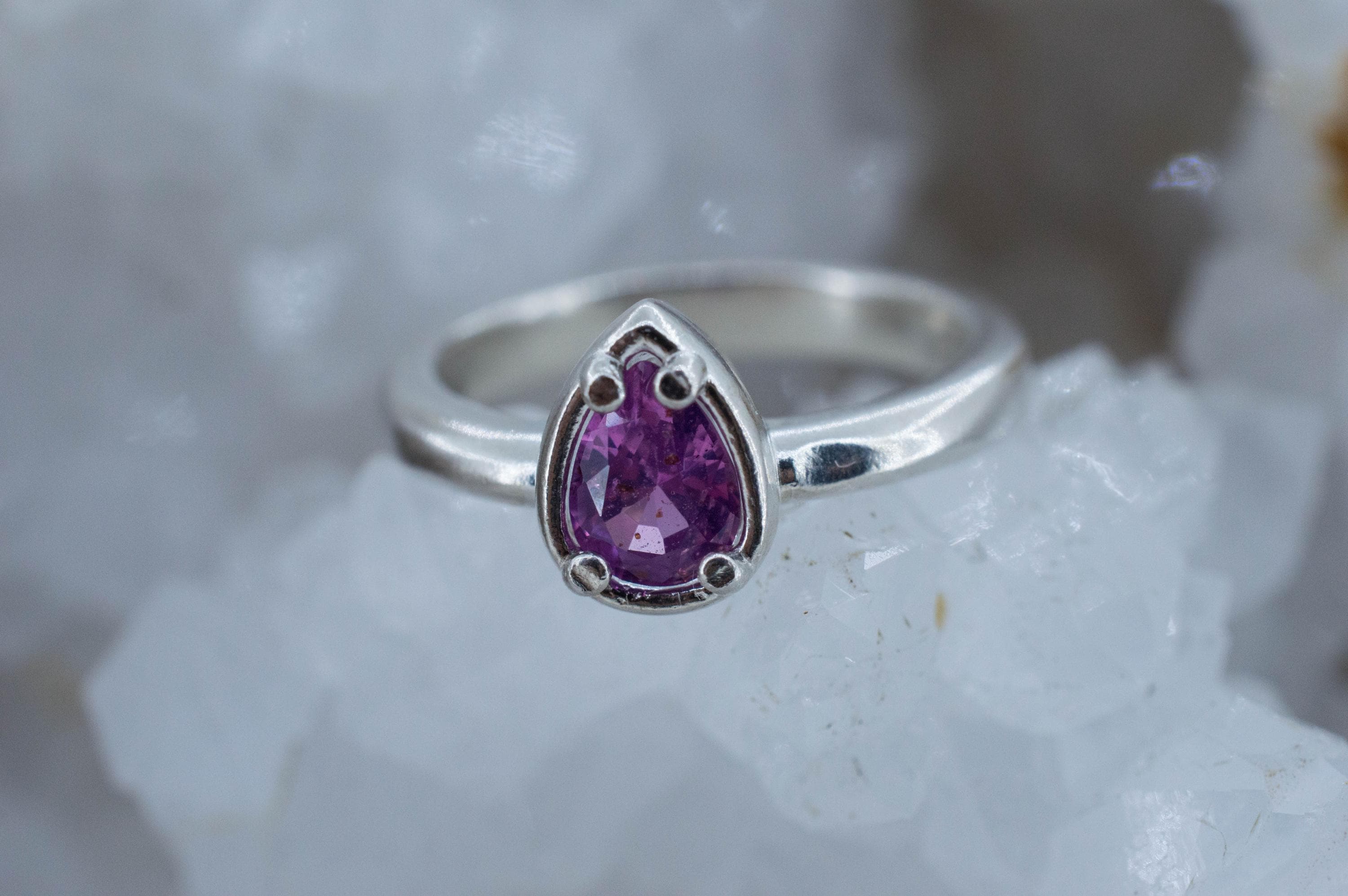Pink Sapphire Ring, Natural Untreated Sri Lanka Sapphire; 0.820cts