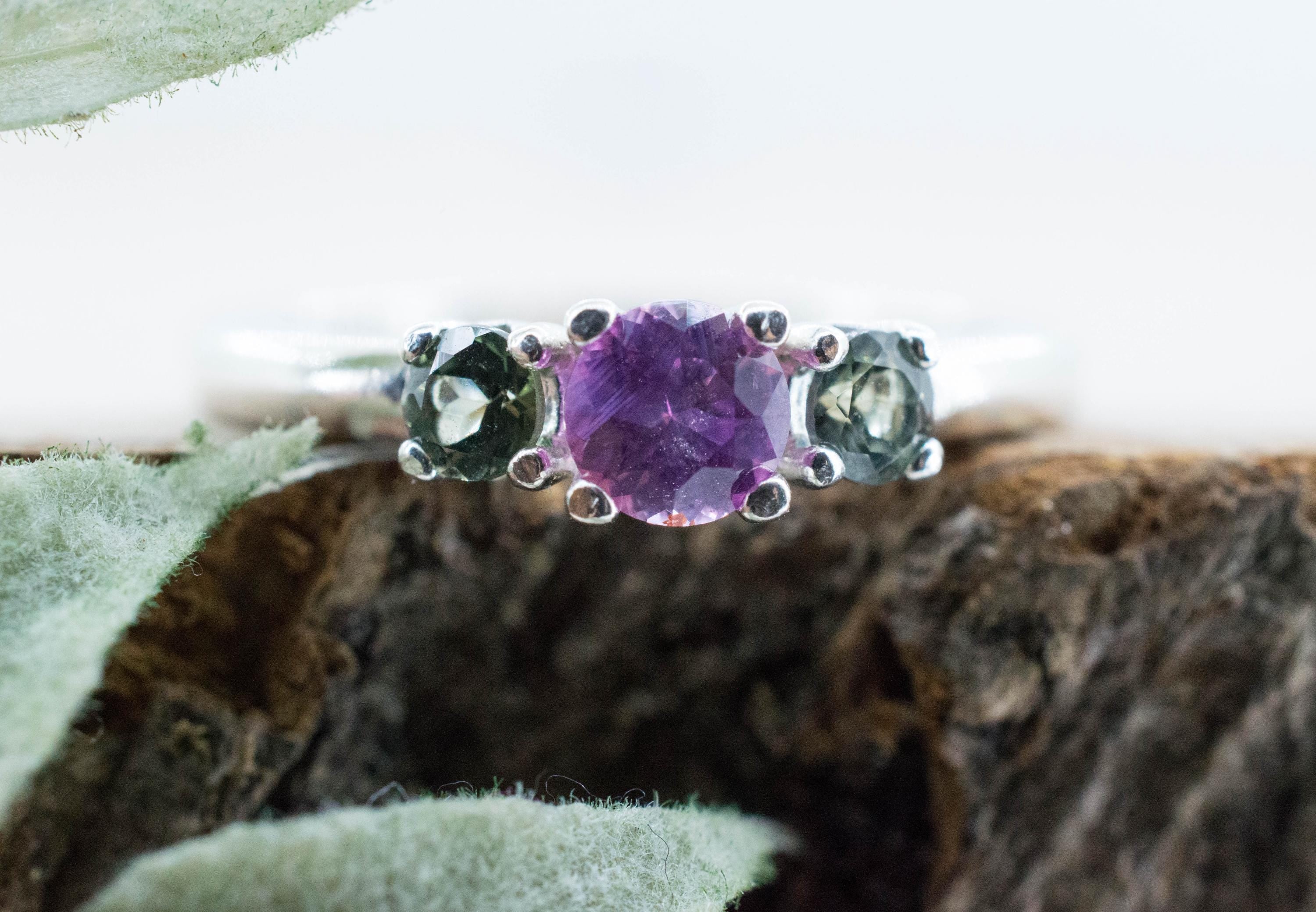Sapphire Ring, Natural Untreated Sri Lanka and Montana Sapphires