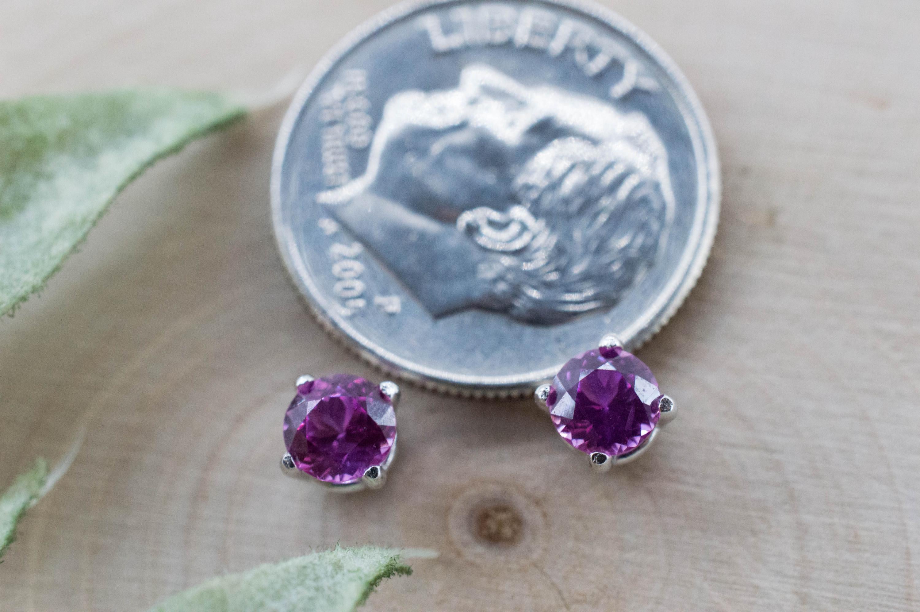 Pink Sapphire Earrings; Natural Sri Lanka Sapphire; 0.660cts