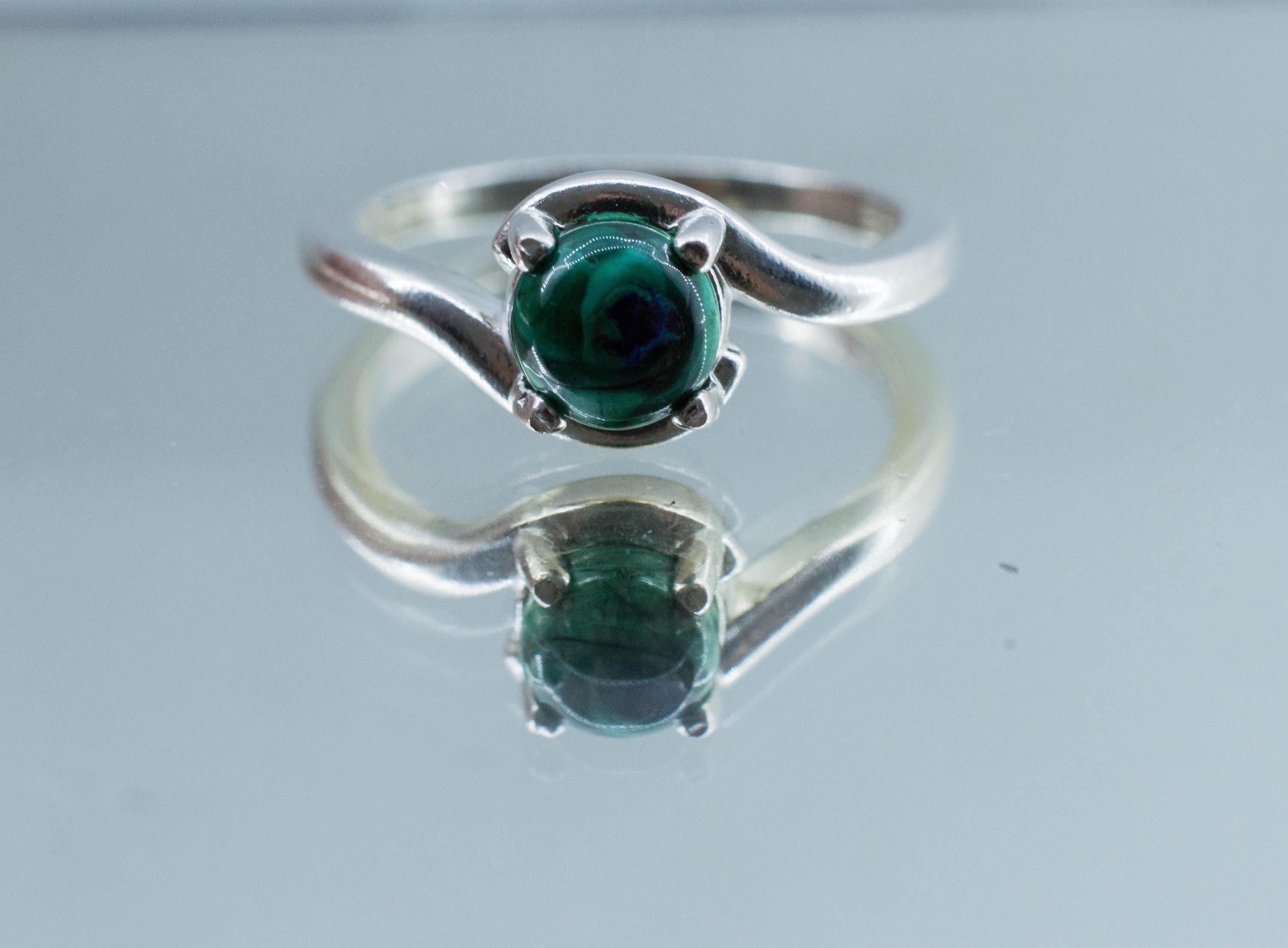 Azurmalachite Ring; Natural Untreated Arizona Azurite and Malachite; 1.180cts