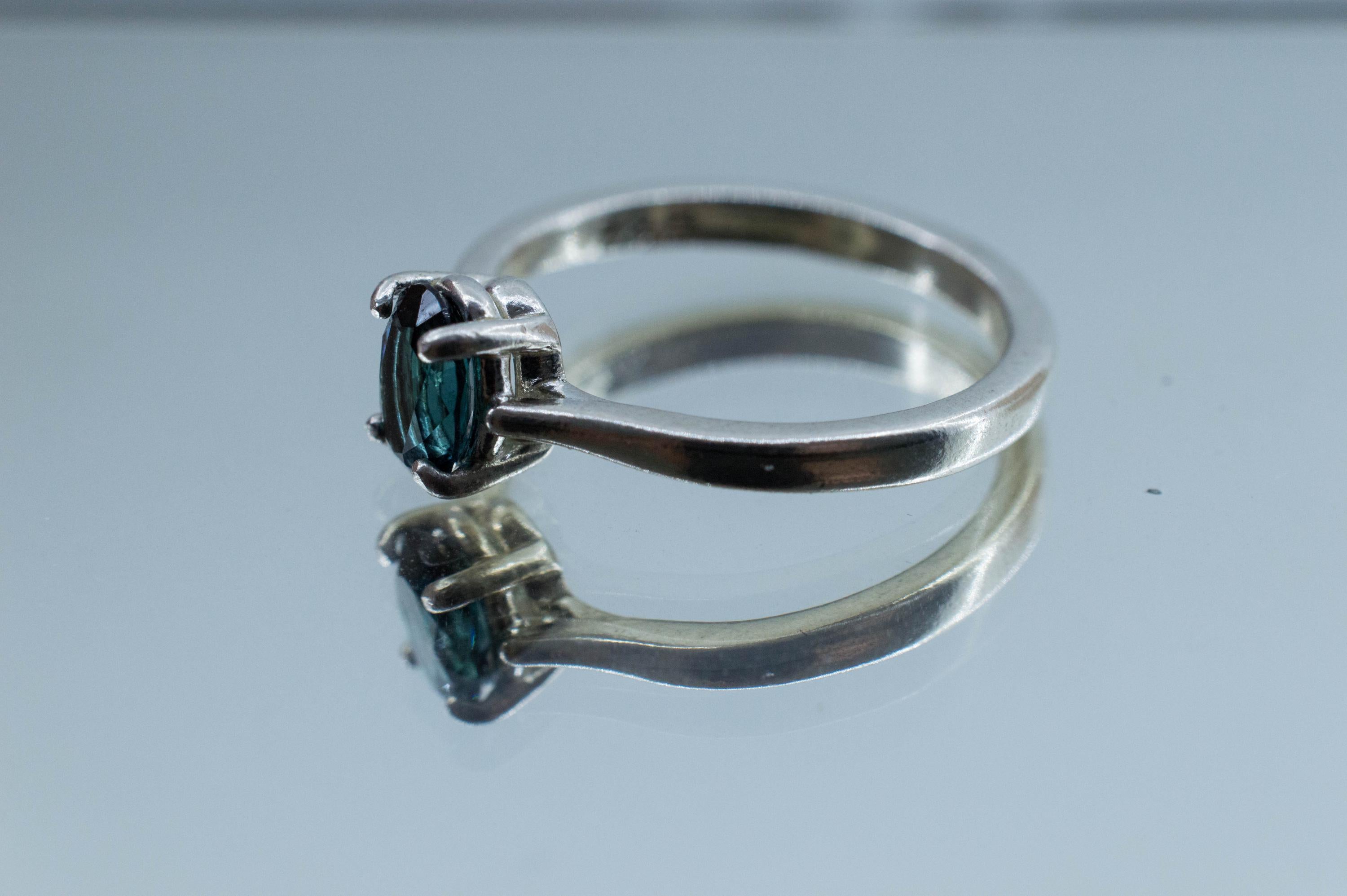 Indicolite Tourmaline Ring, Natural Untreated San Diego Blue Tourmaline; 0.540cts