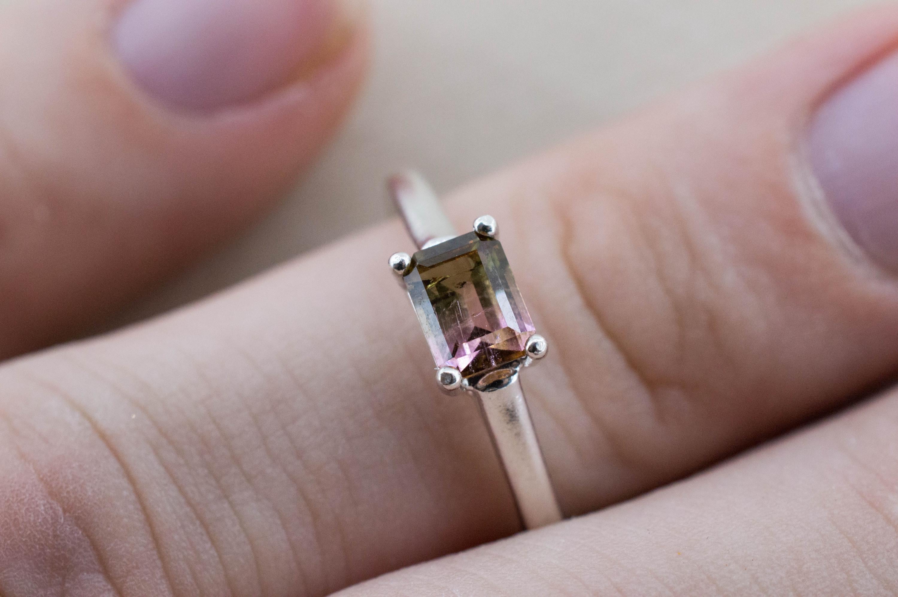 Watermelon Tourmaline Ring, Natural Untreated San Diego Tourmaline; 0.685cts