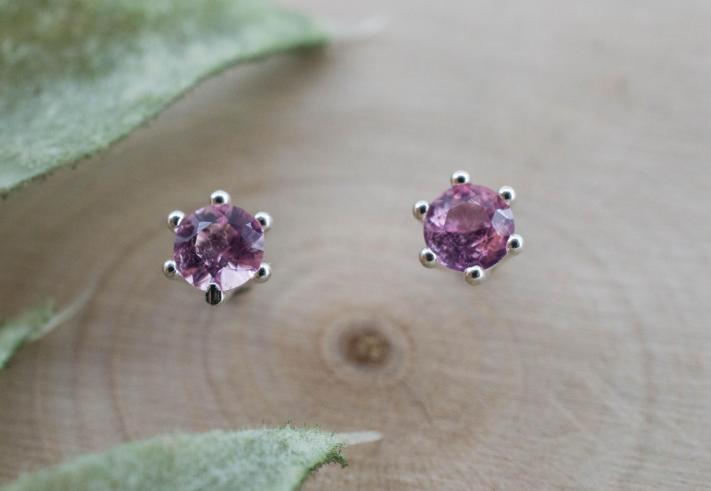 Pink Tourmaline Earrings; Natural Untreated San Diego Tourmaline; 0.275ctw