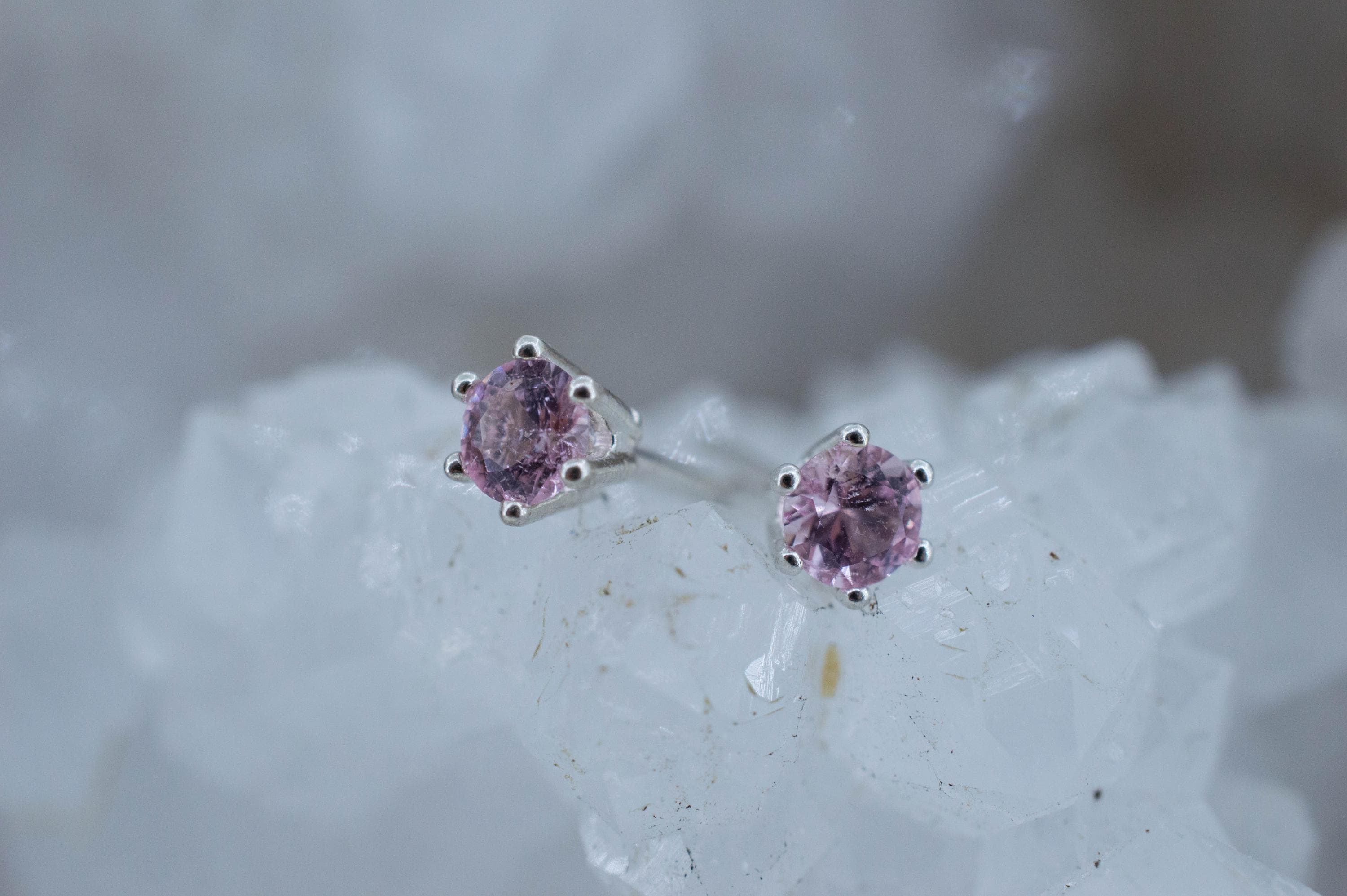 Pink Tourmaline Earrings; Natural Untreated San Diego Tourmaline; 0.295ctw