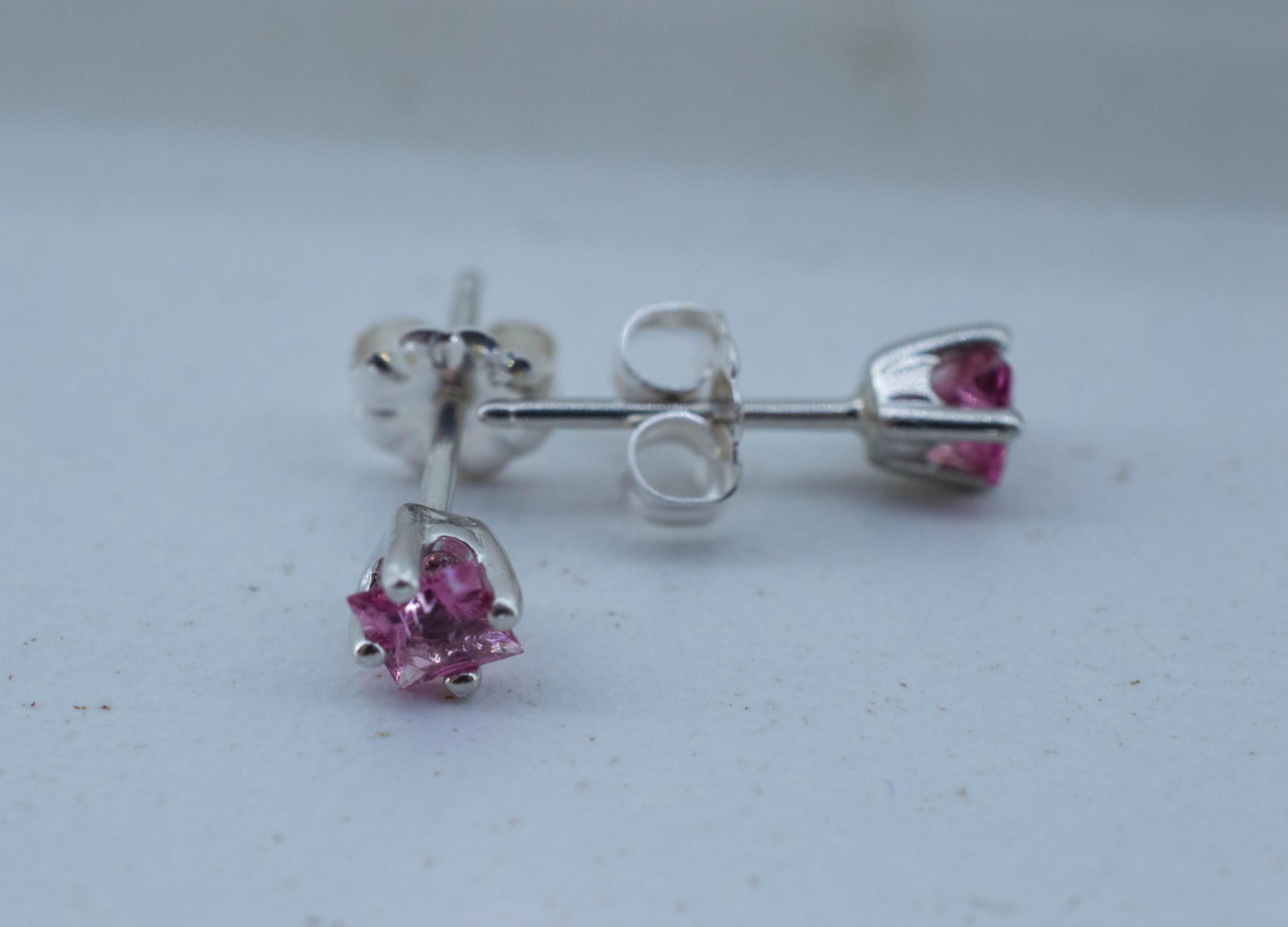 Pink Tourmaline Earrings; Natural Untreated San Diego Tourmaline; 0.420ctw