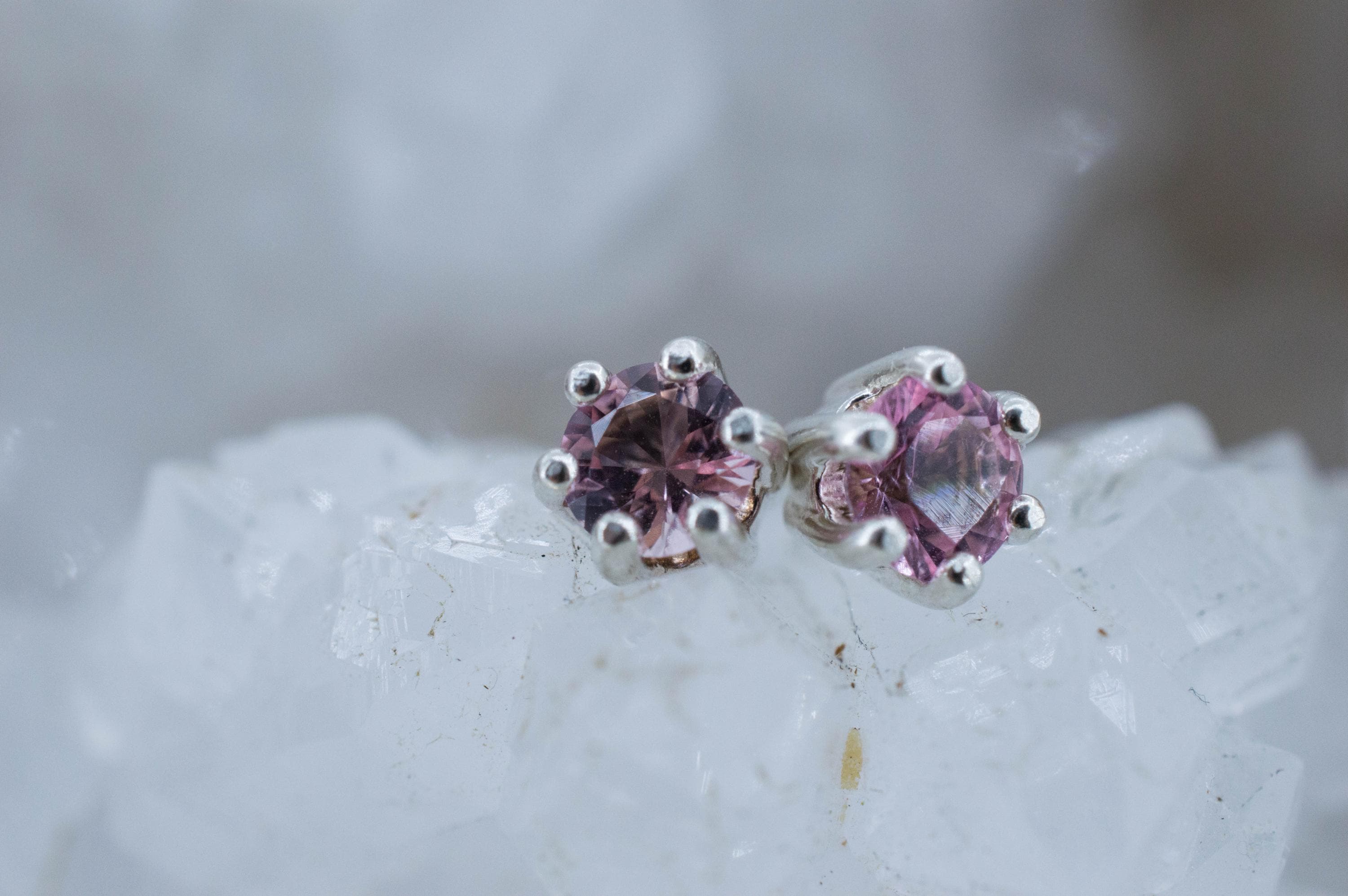 Pink Tourmaline Earrings; Natural Untreated San Diego Tourmaline; 0.620ctw