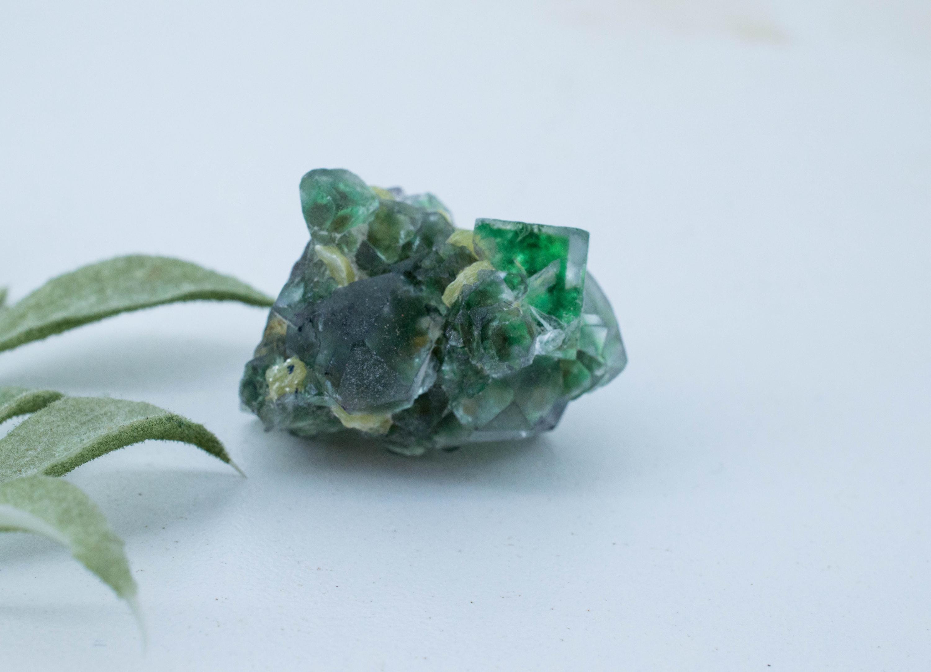 Fluorite with Muscovite Specimen; Natural Untreated Erongo Namibia Fluorite; 19.713 grams