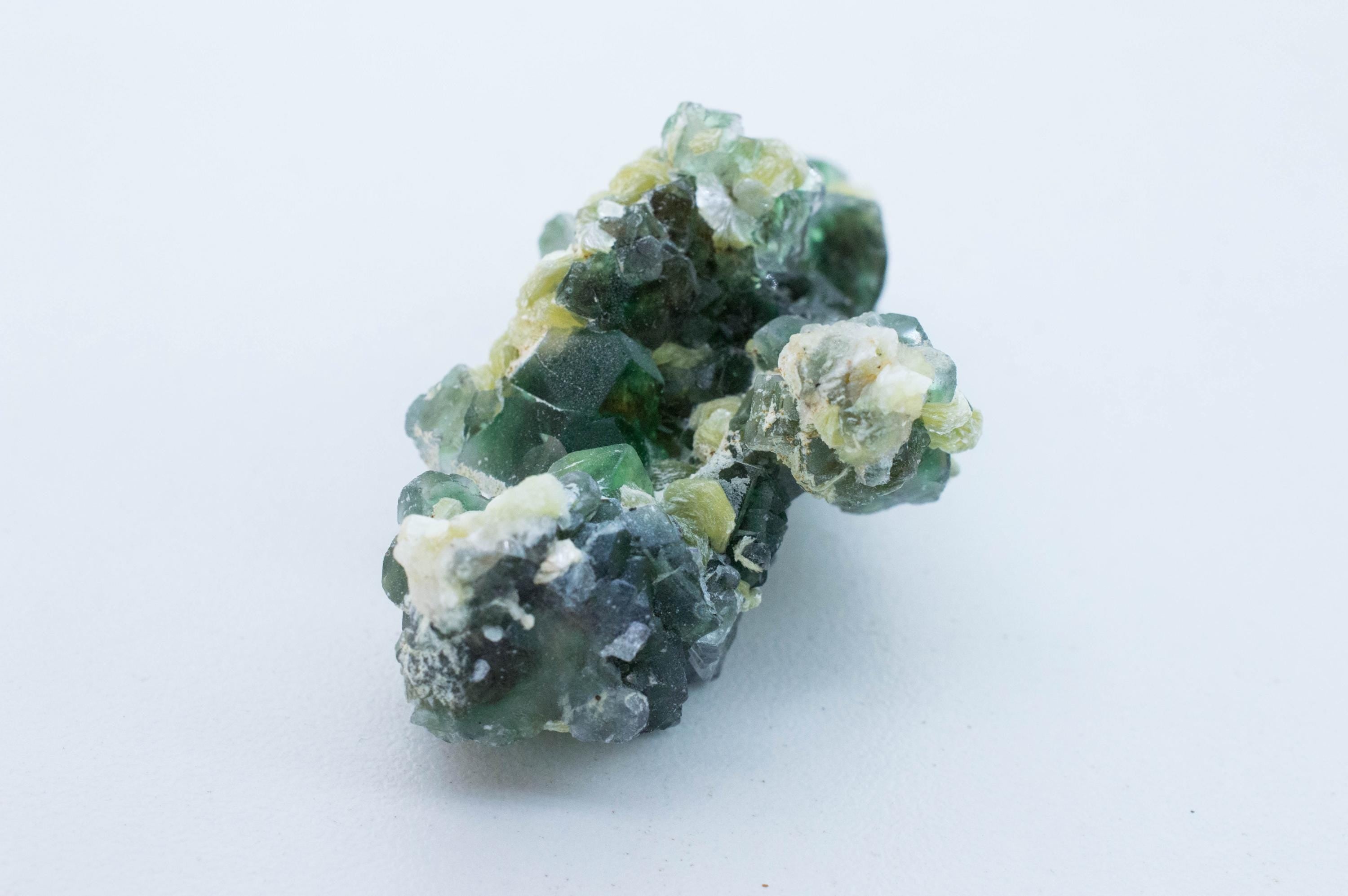 Fluorite with Muscovite Specimen; Natural Untreated Erongo Namibia Fluorite; 41.072 grams