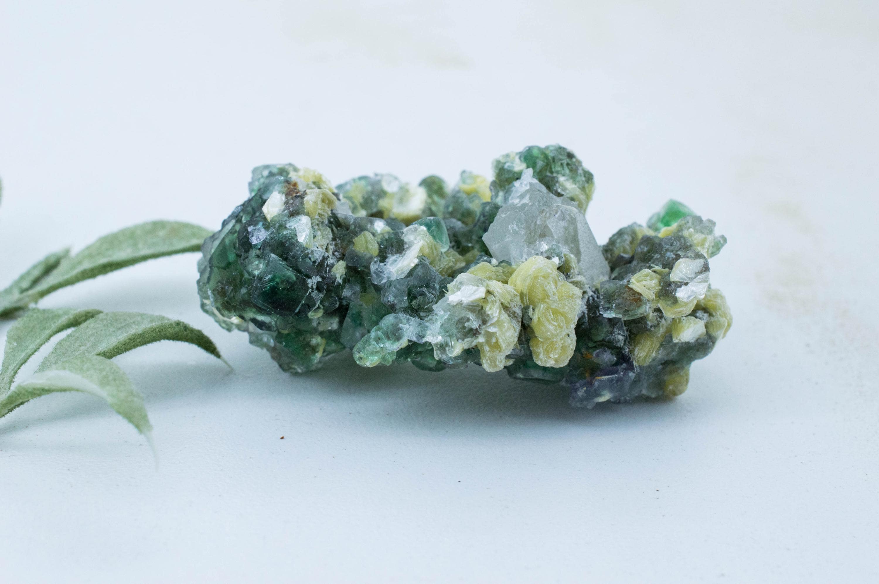 Fluorite with Muscovite Specimen; Natural Untreated Erongo Namibia Fluorite; 47.000 grams