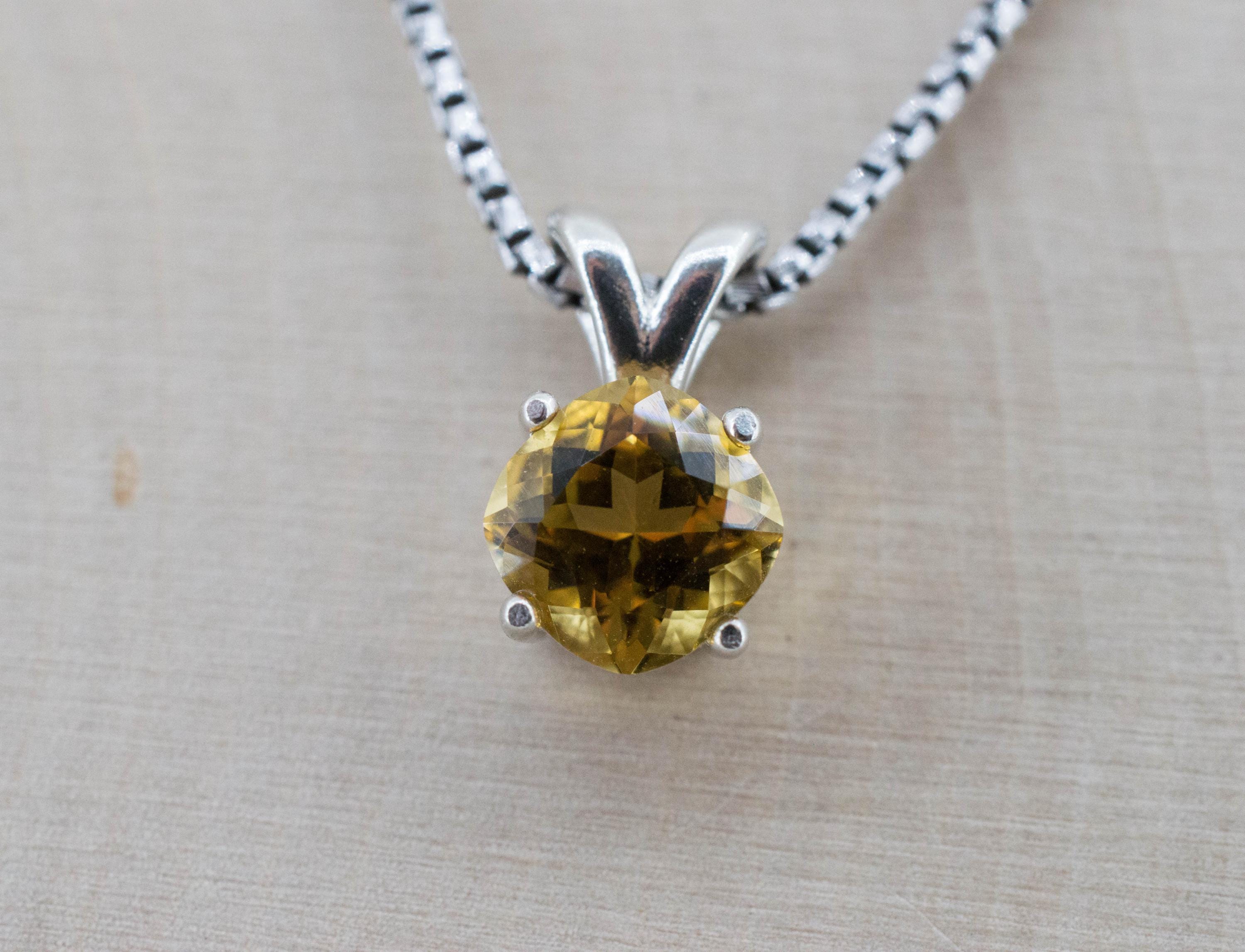 Heliodor Pendant, Natural Untreated Brazil Golden Beryl; 1.285cts