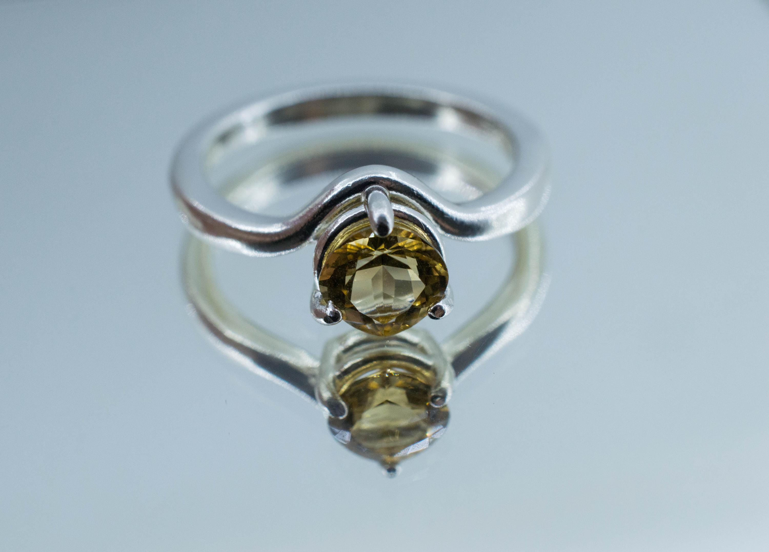 Heliodor Ring, Natural Untreated Brazil Golden Beryl; 0.745cts
