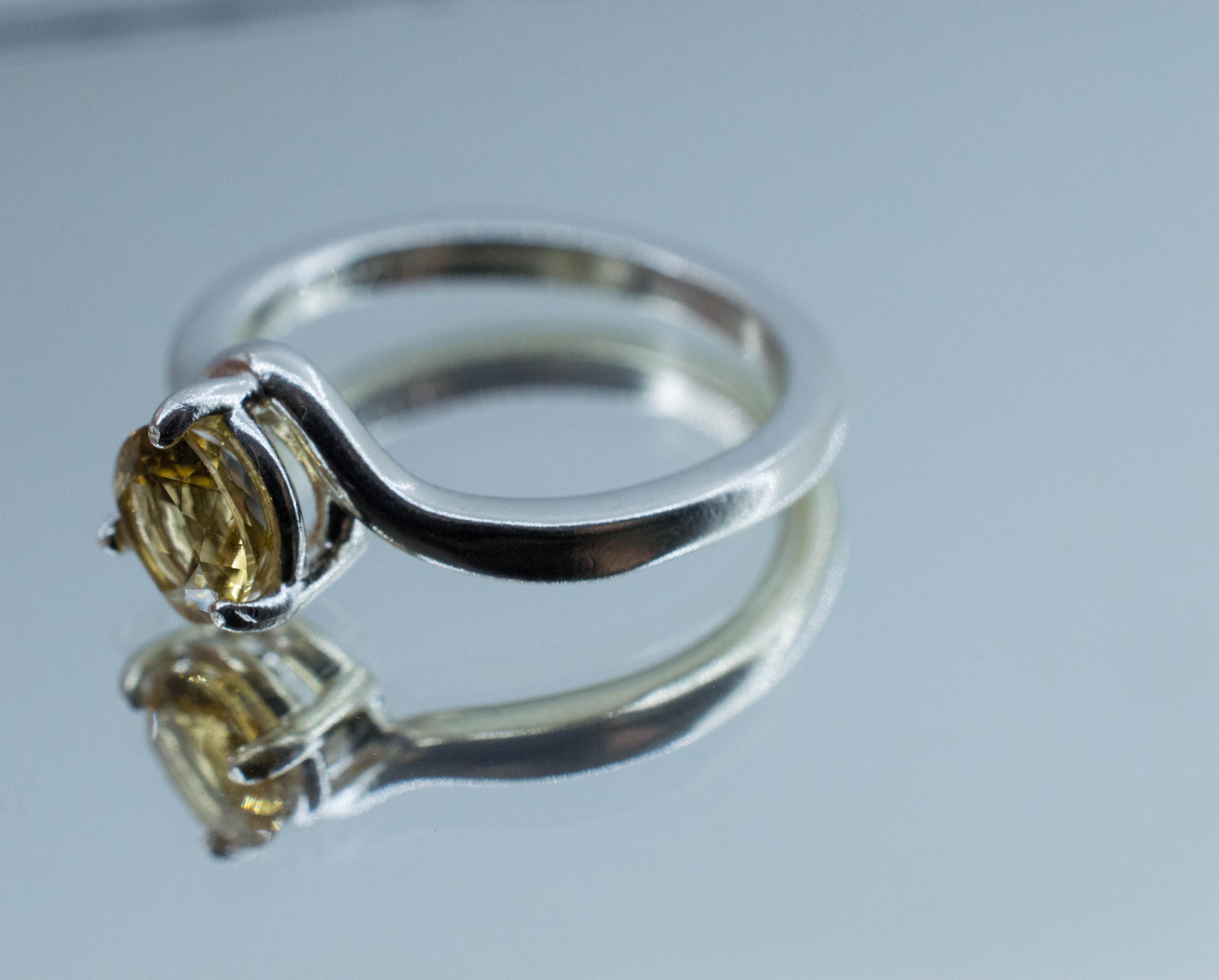 Heliodor Ring, Natural Untreated Brazil Golden Beryl; 0.745cts
