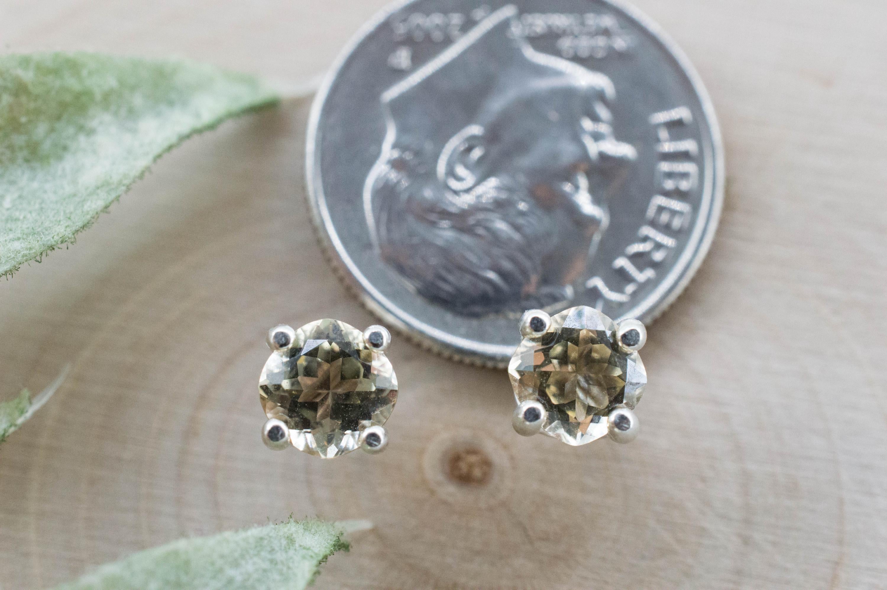 Heliodor Earrings, Natural Untreated Brazil Golden Beryl; 0.905cts