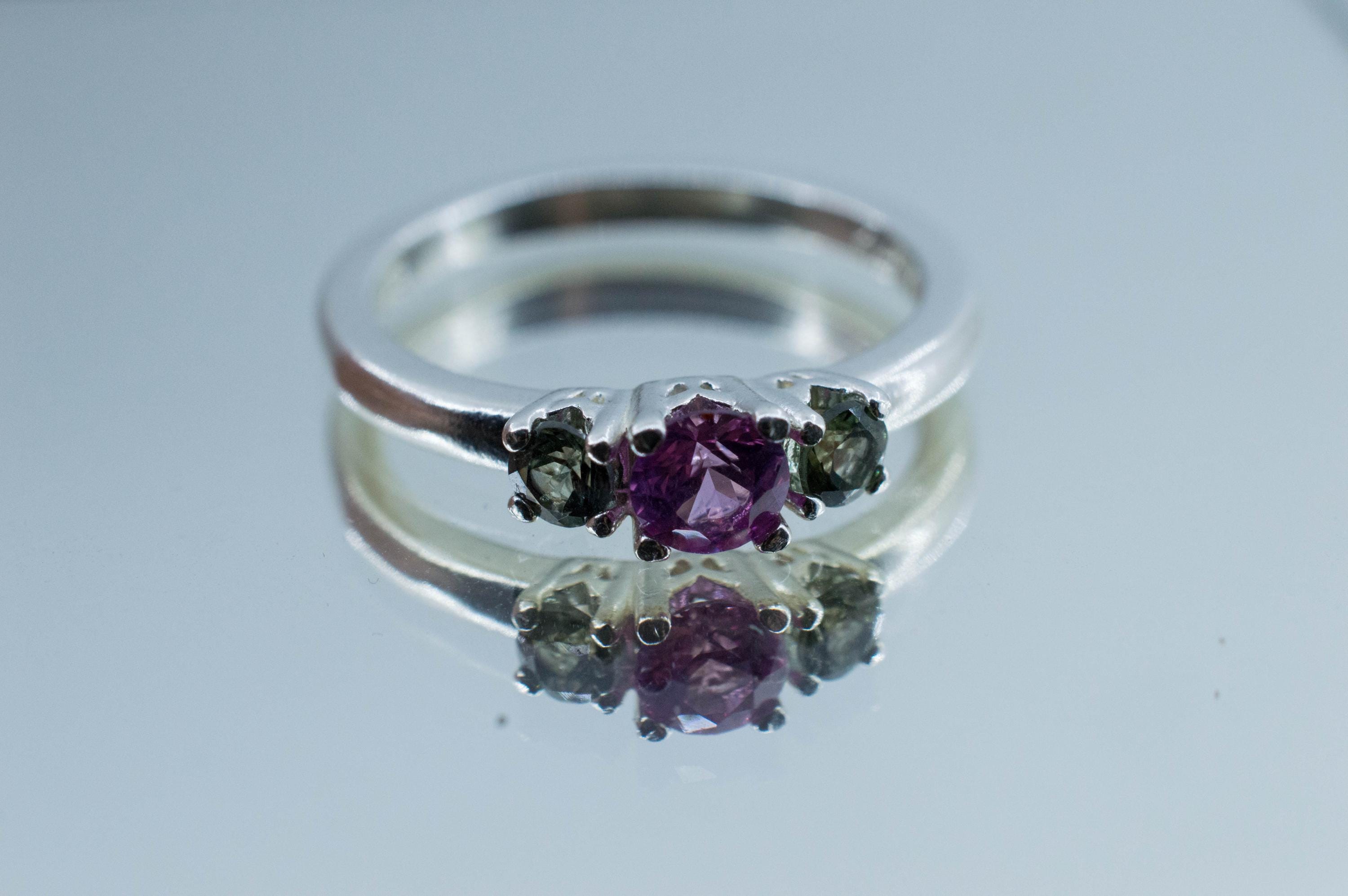 Sapphire Ring, Natural Untreated Sri Lanka and Montana Sapphires