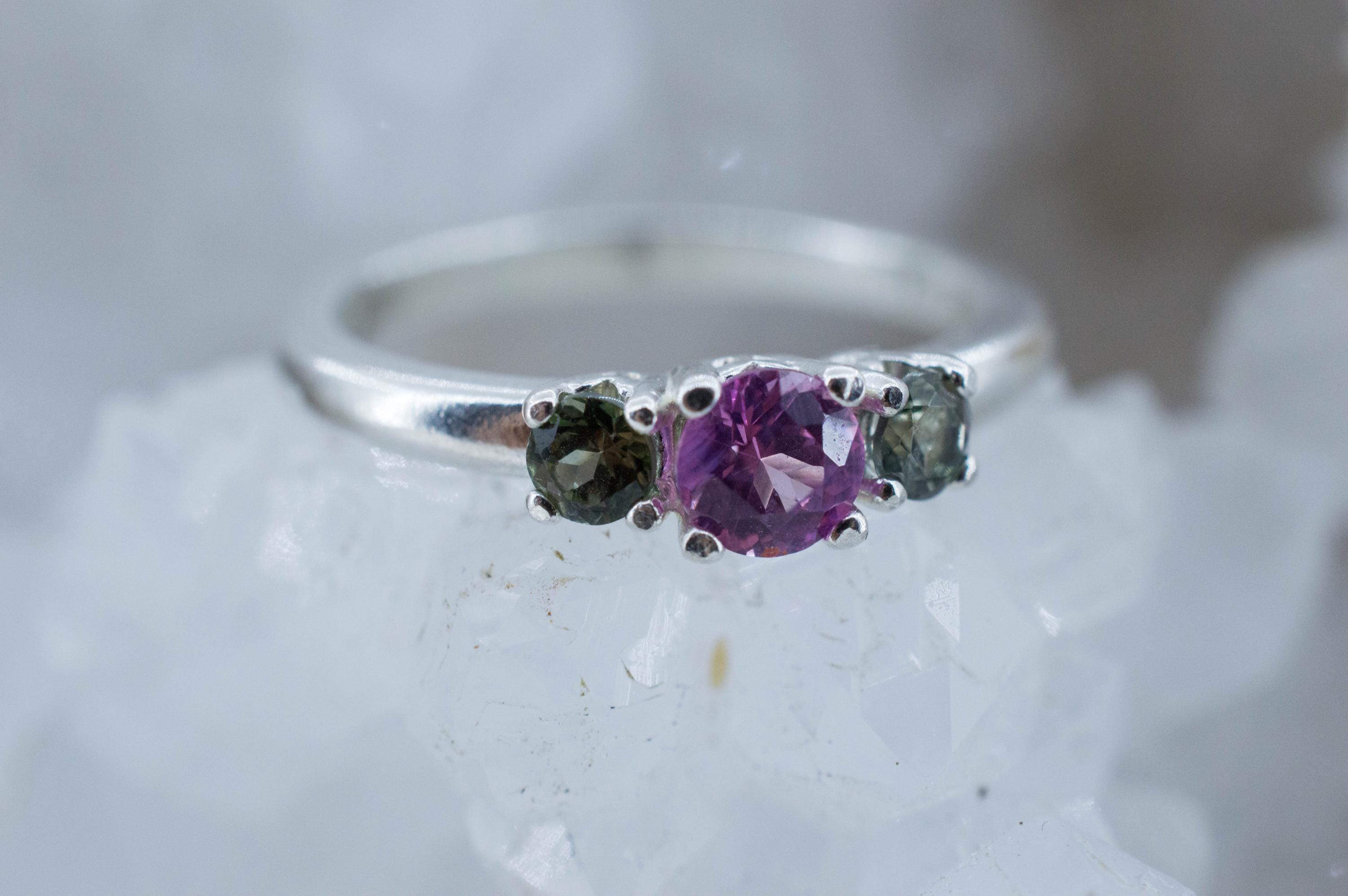 Sapphire Ring, Natural Untreated Sri Lanka and Montana Sapphires