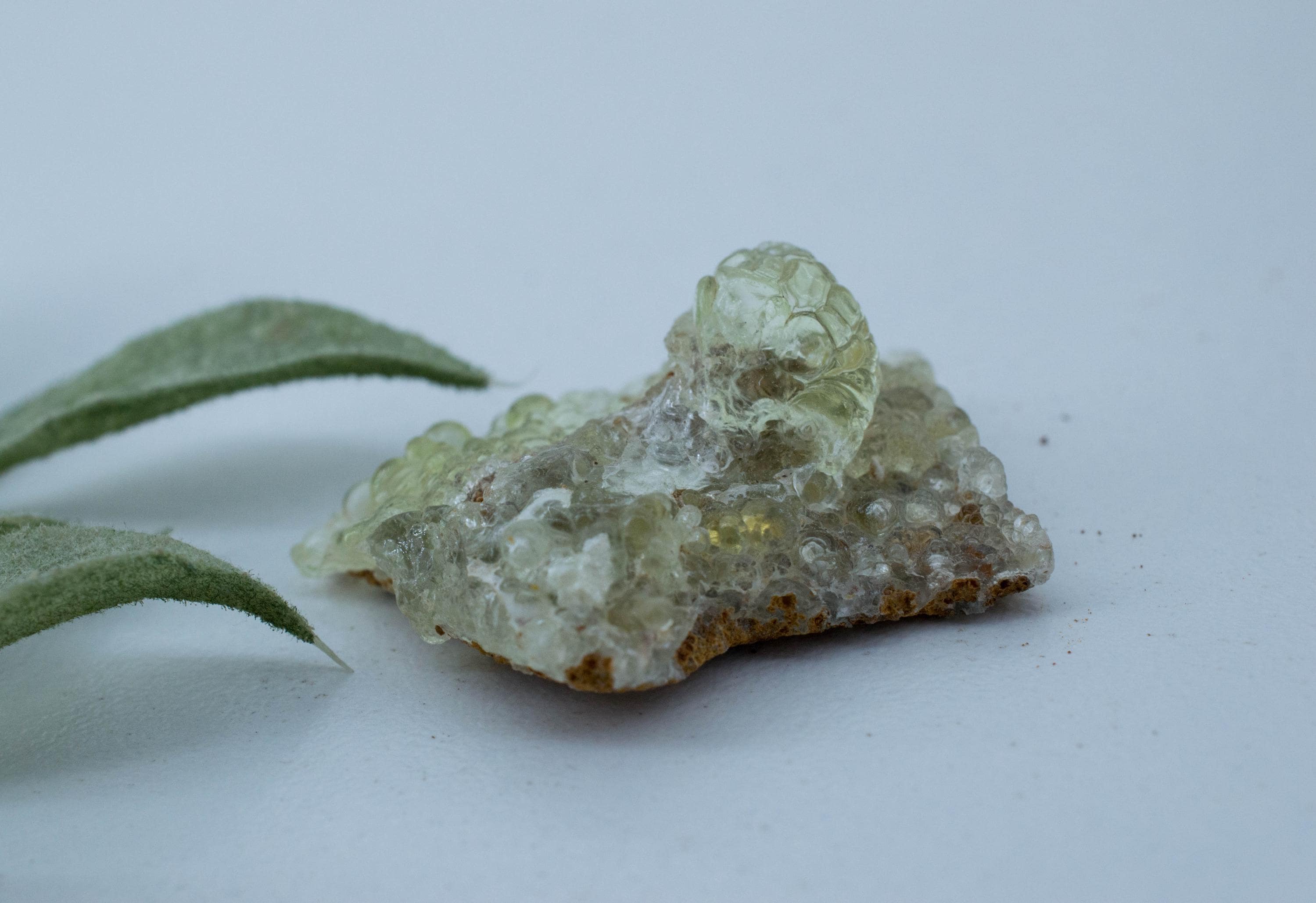 Hyalite Opal Specimen; Natural Untreated Erongo Namibia Fluorescent Opal; 36.395cts