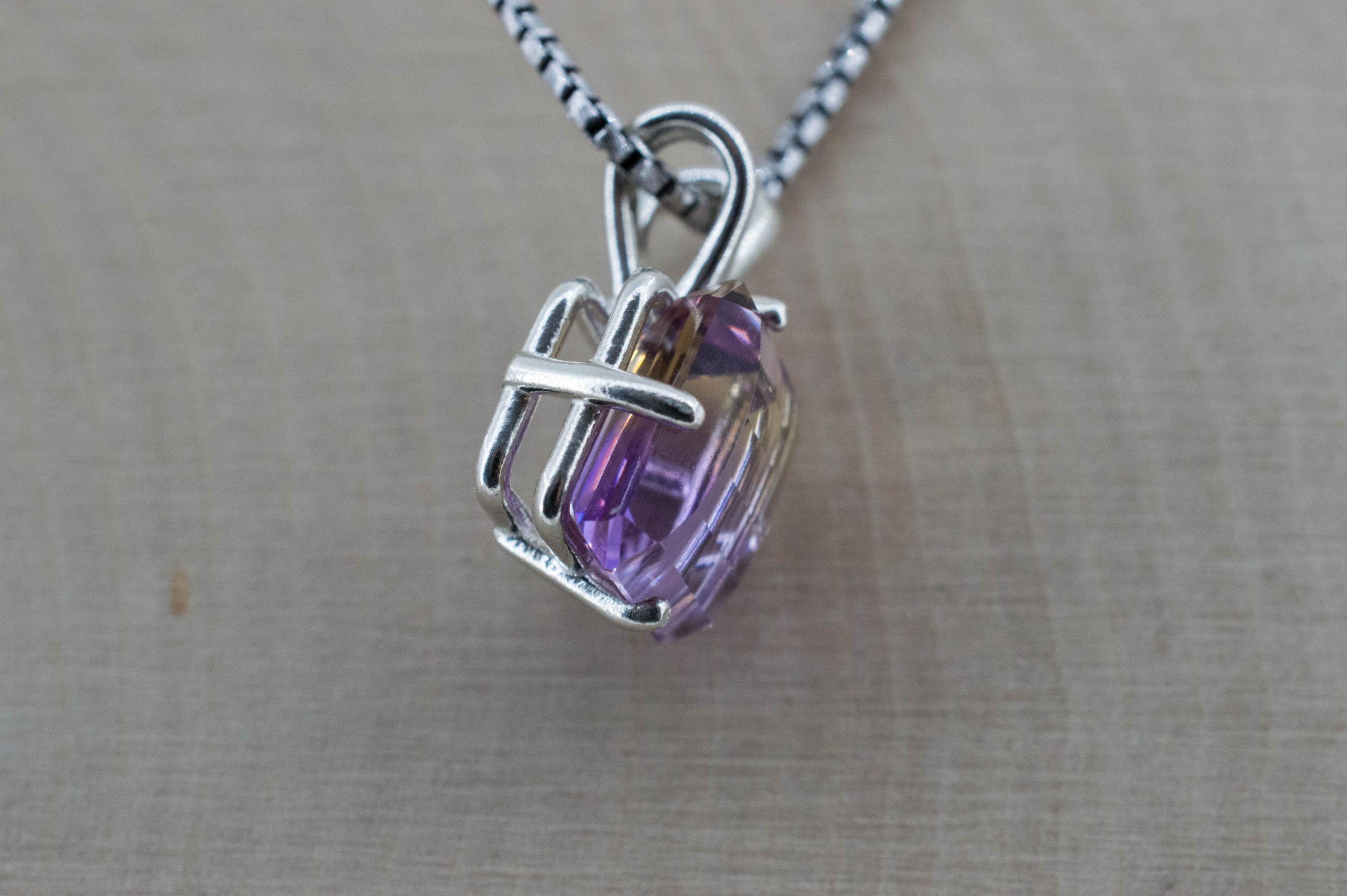 Ametrine Pendant; Natural Untreated Bolivia Ametrine; 4.310cts