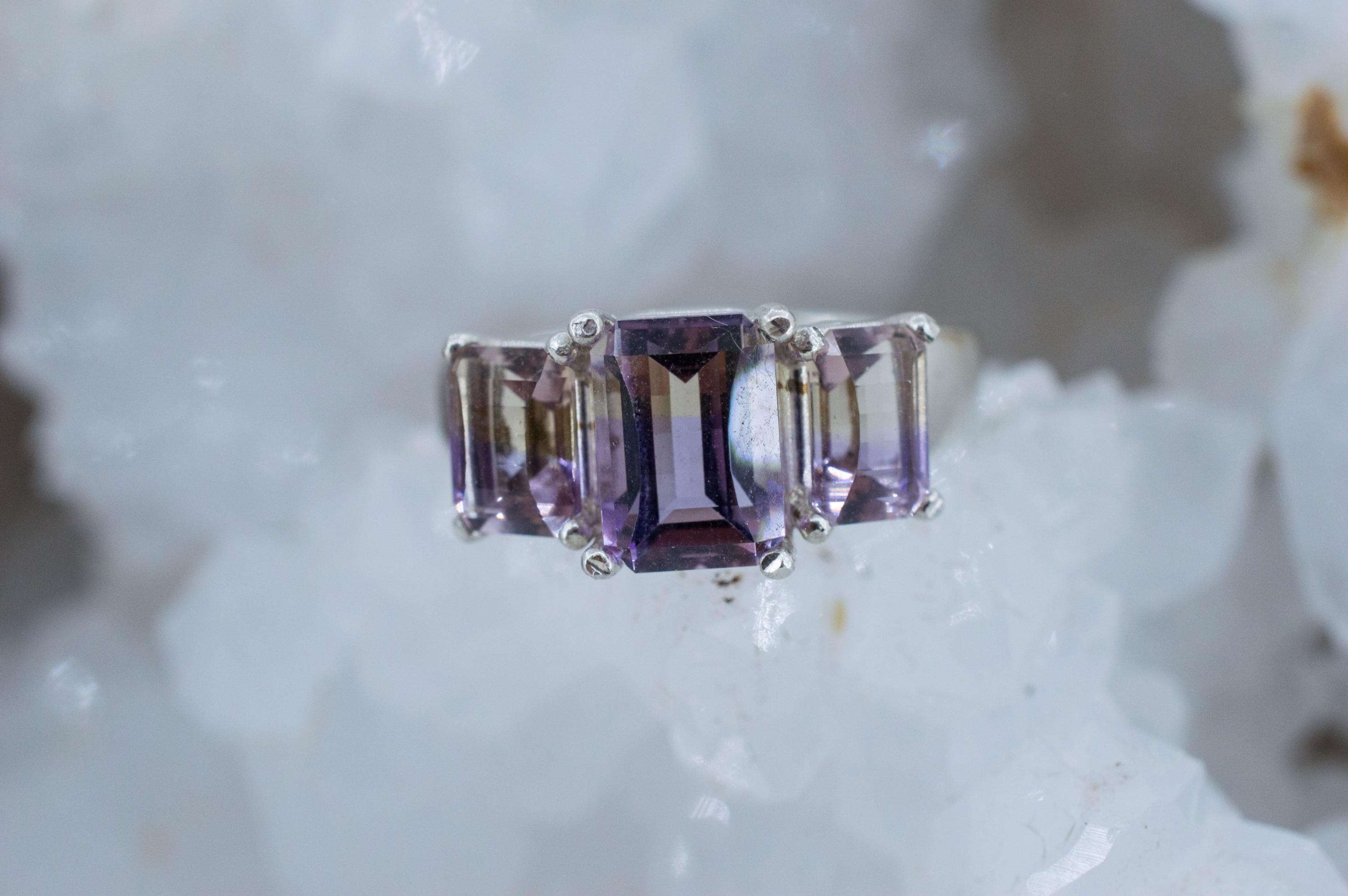 Ametrine Ring, Natural Untreated Bolivia Ametrine; 2.915cts