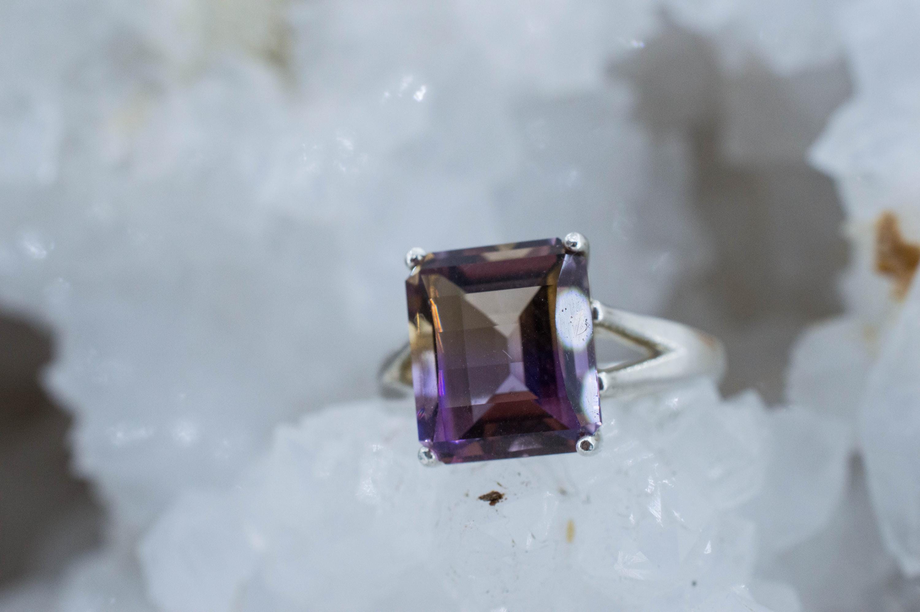Ametrine Ring, Natural Untreated Bolivia Ametrine; 5.120cts