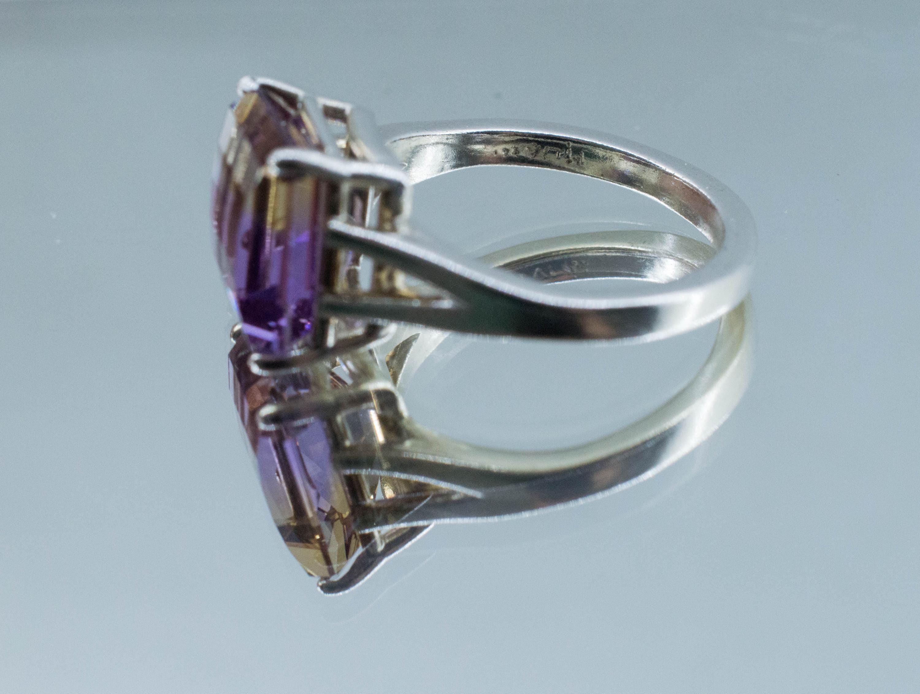 Ametrine Ring, Natural Untreated Bolivia Ametrine; 5.120cts