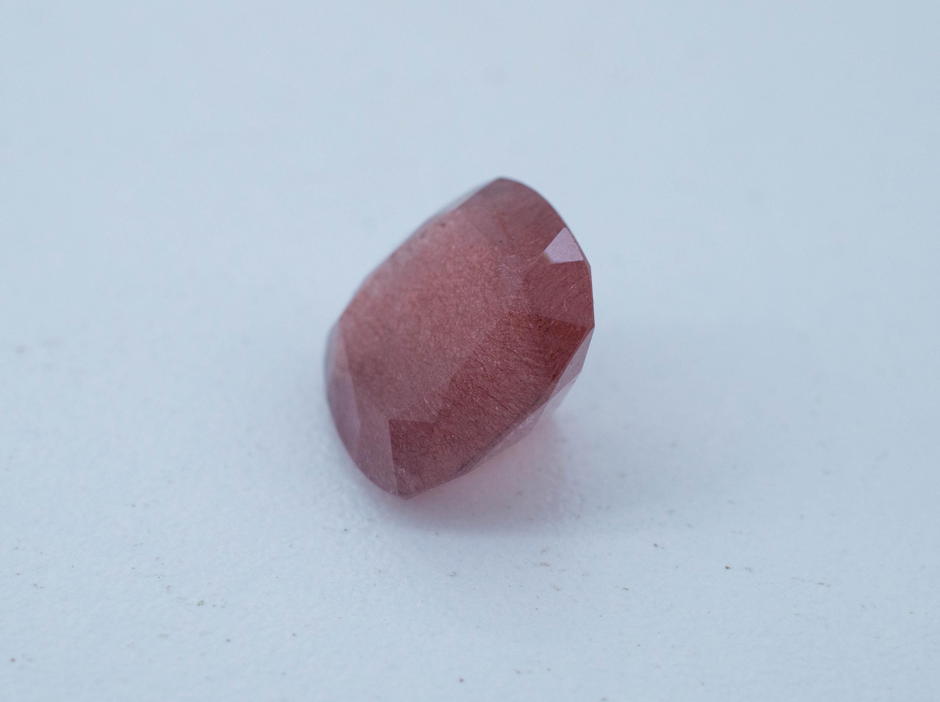 Strawberry Quartz Gemstone; Natural Untreated Mexico Loose Strawberry Quartz; 12.350cts